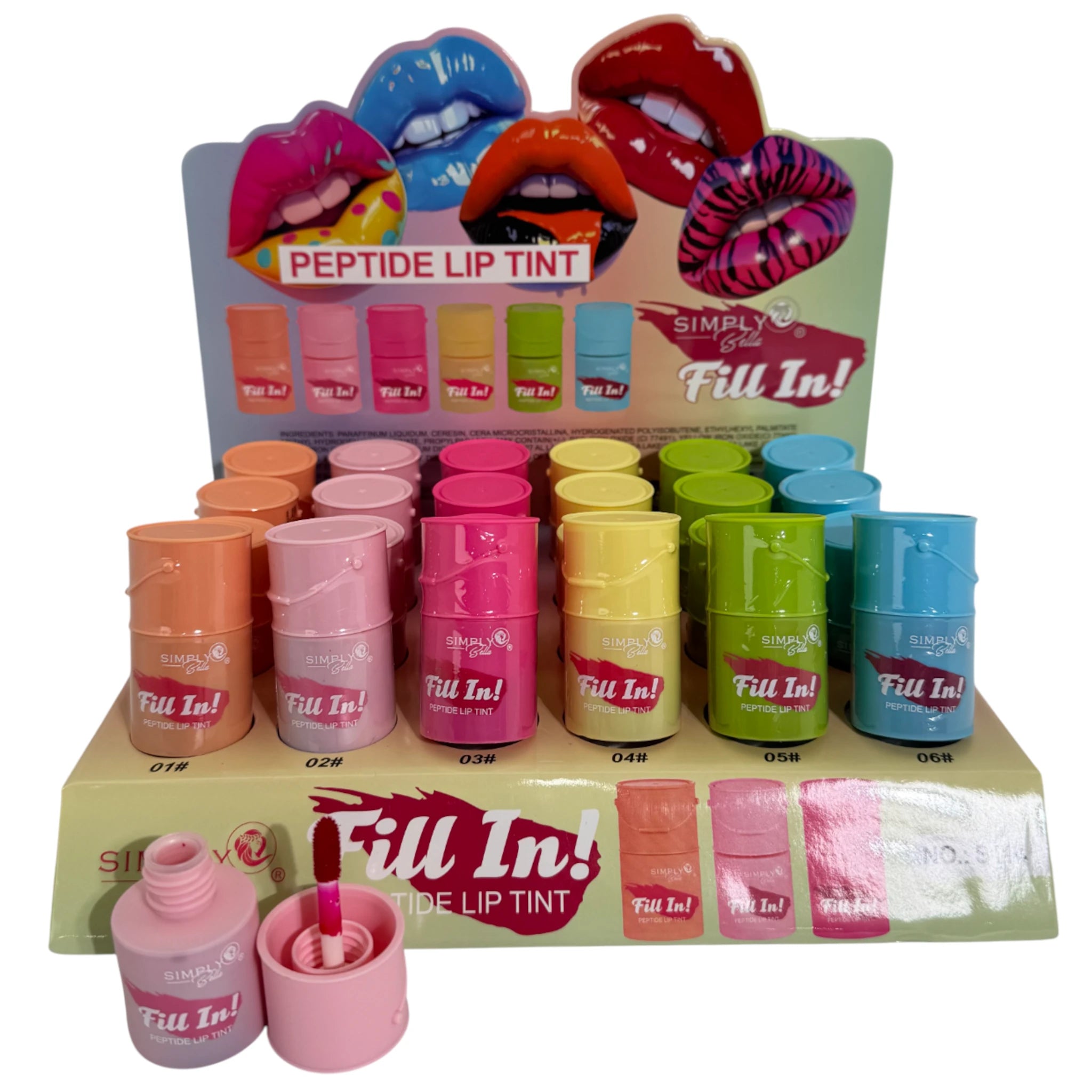 (24-pack) Simply Bella Fill In! Peptide Lip Tint