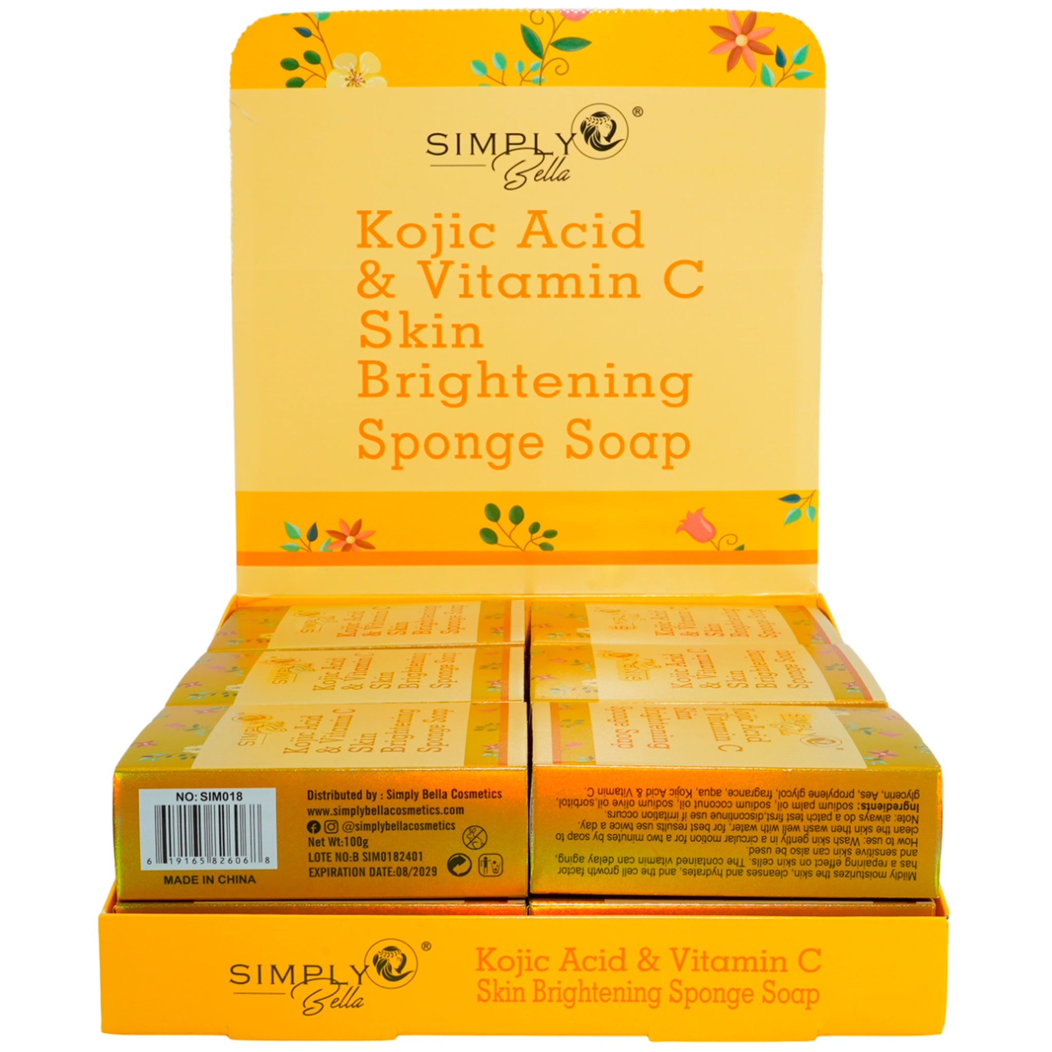 (12-pack) Simply Bella Kojic Acid & Vitamin C Sponge Soap - Thumbnail 2