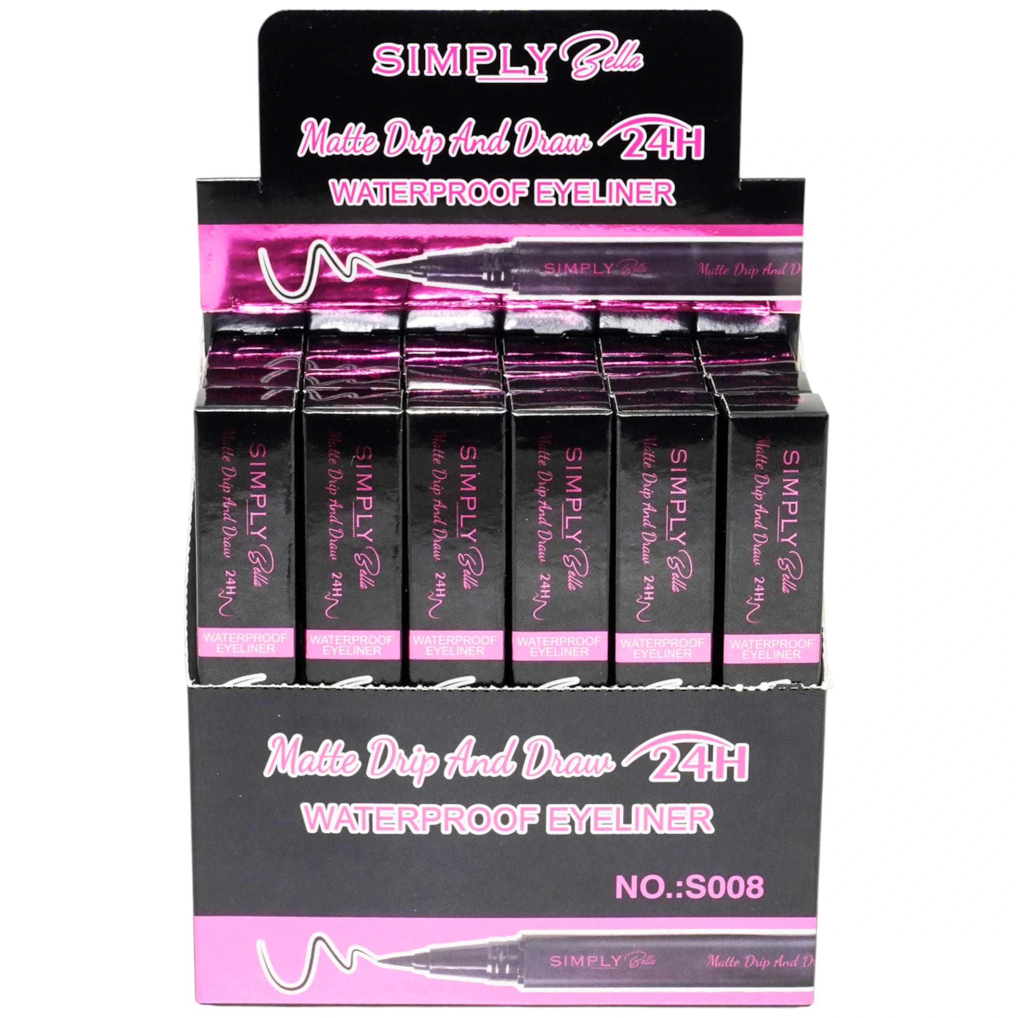 (24-pack) Simply Bella Matte Drip And Draw 24h - Waterproof Eyeliner