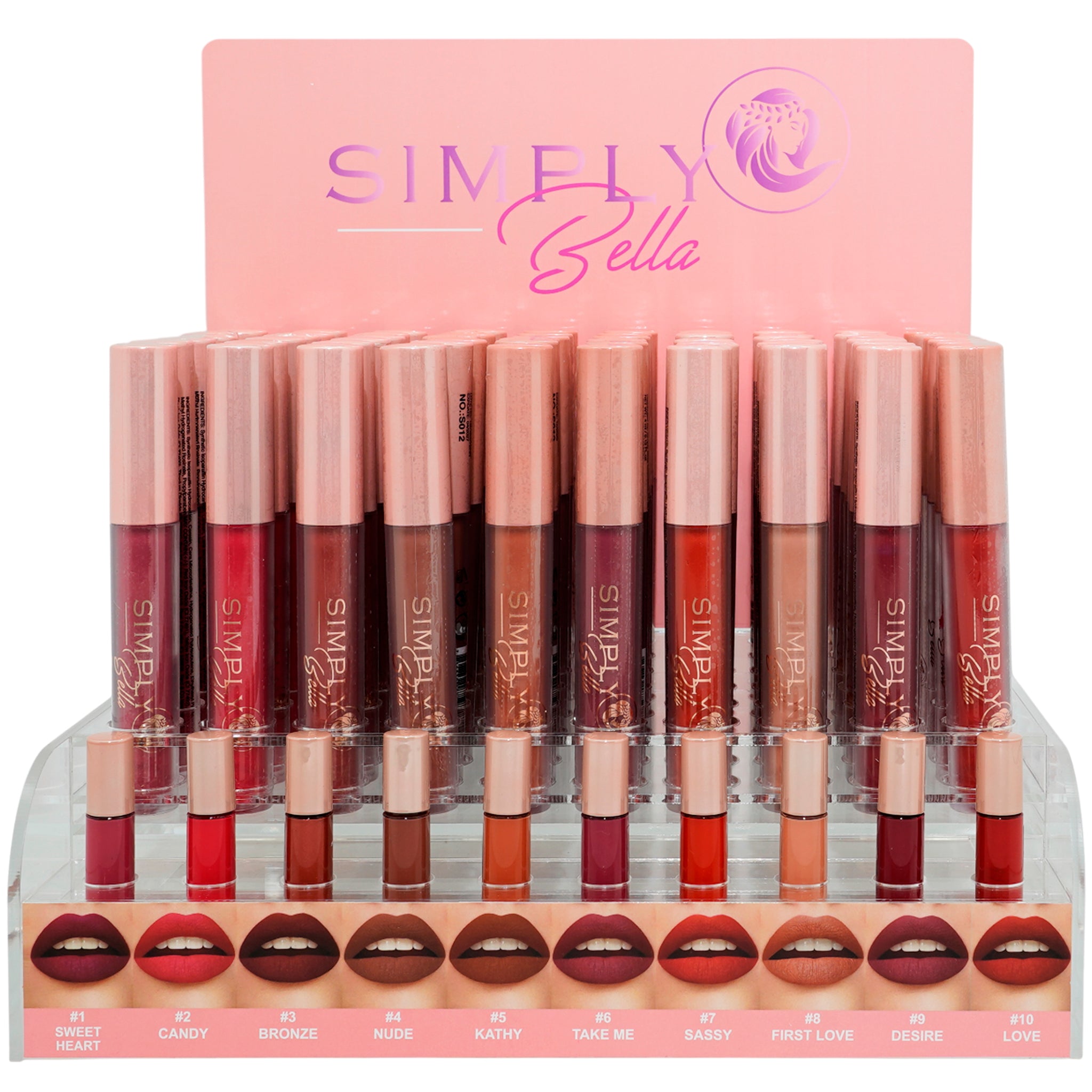 (240-pack) Simply Bella Matte Long Lasting Lipgloss + 20 Tester - Thumbnail 2