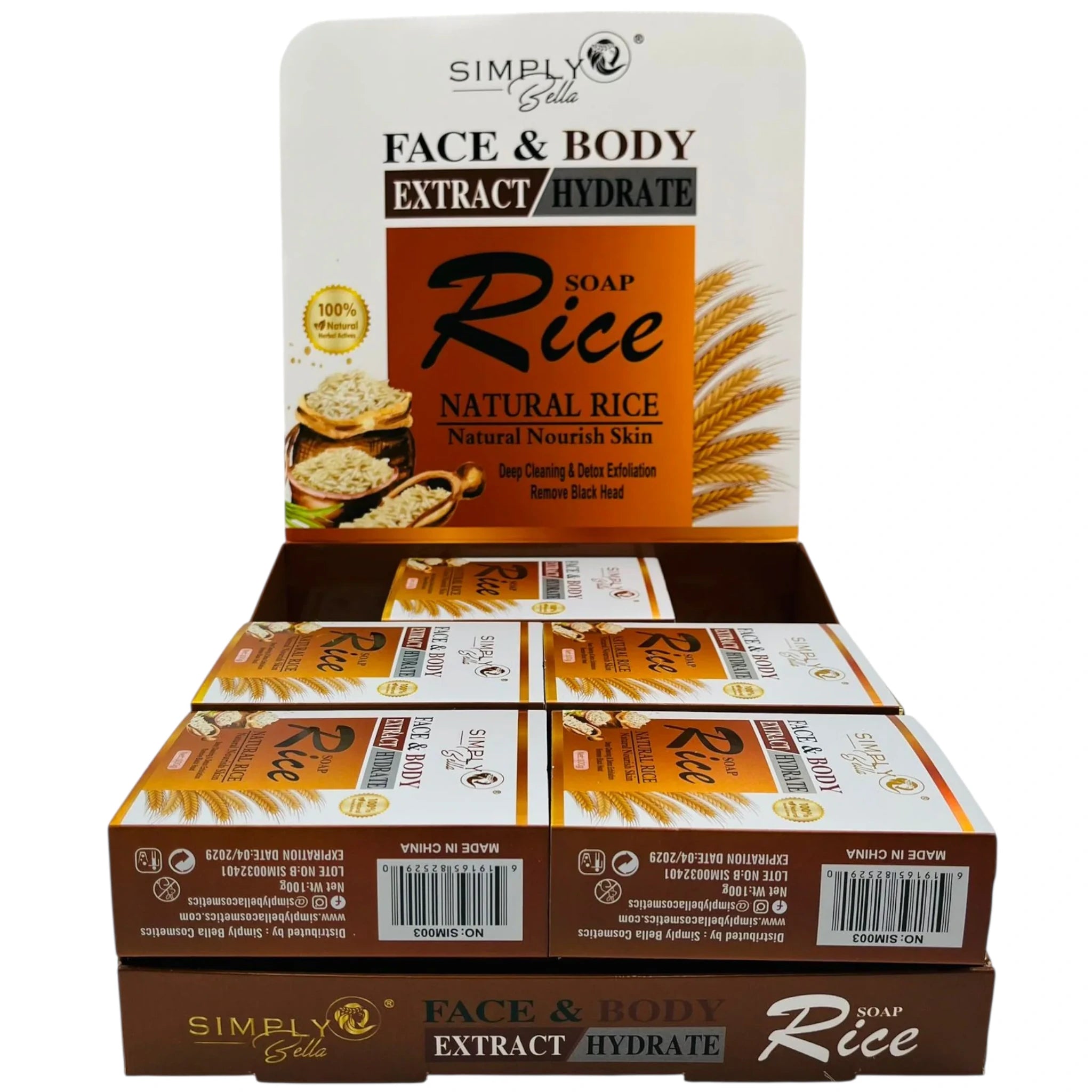 (12-pack) Simply Bella Natural Rice Soap - Image 1