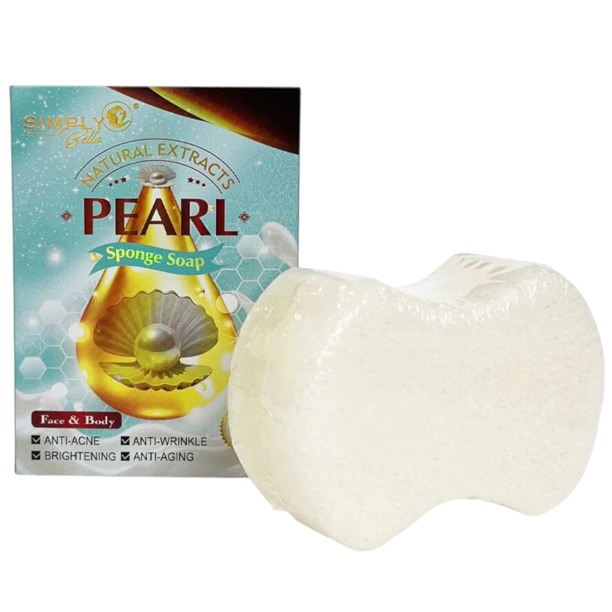 (12-pack) Simply Bella Pearl Sponge Soap - Thumbnail 2