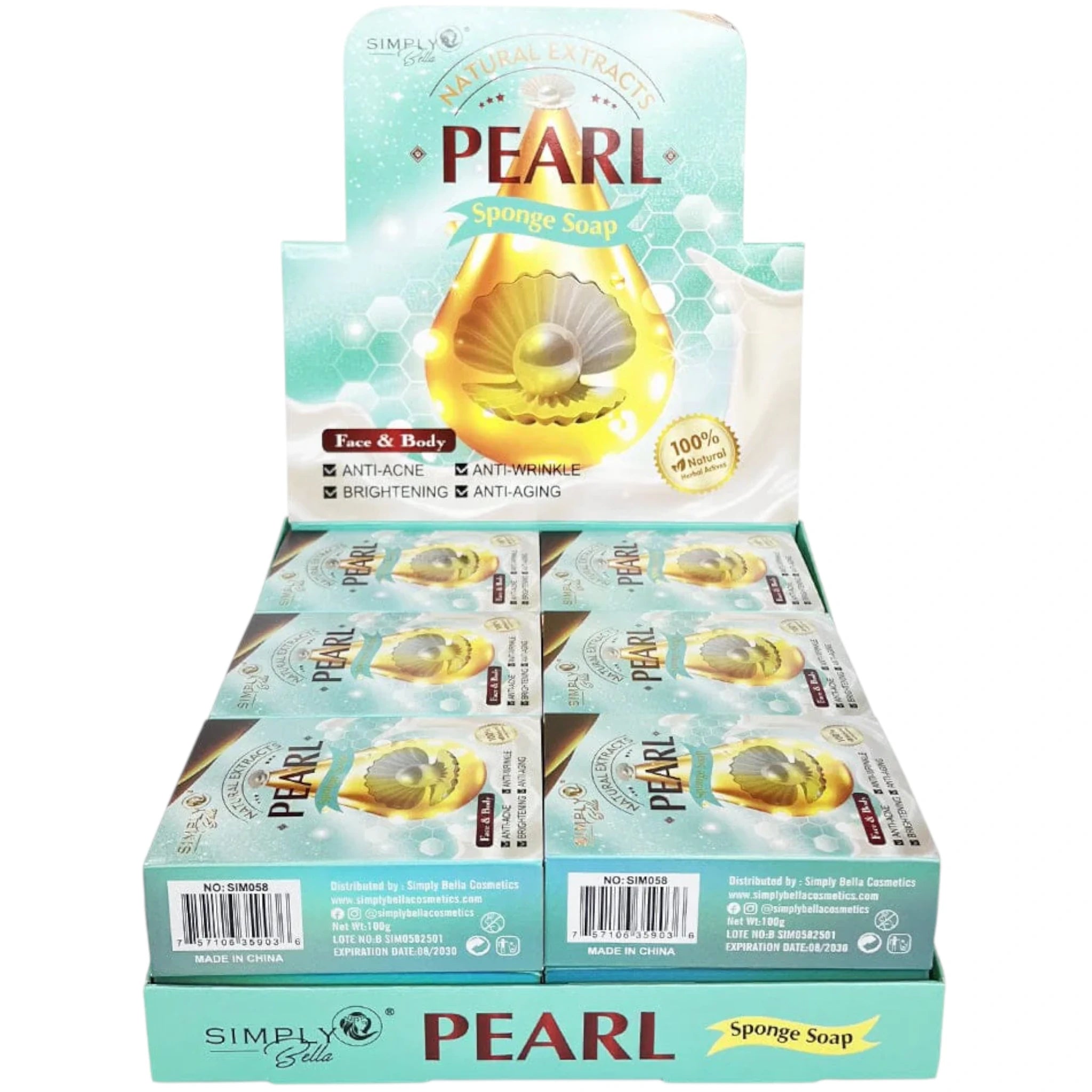 (12-pack) Simply Bella Pearl Sponge Soap