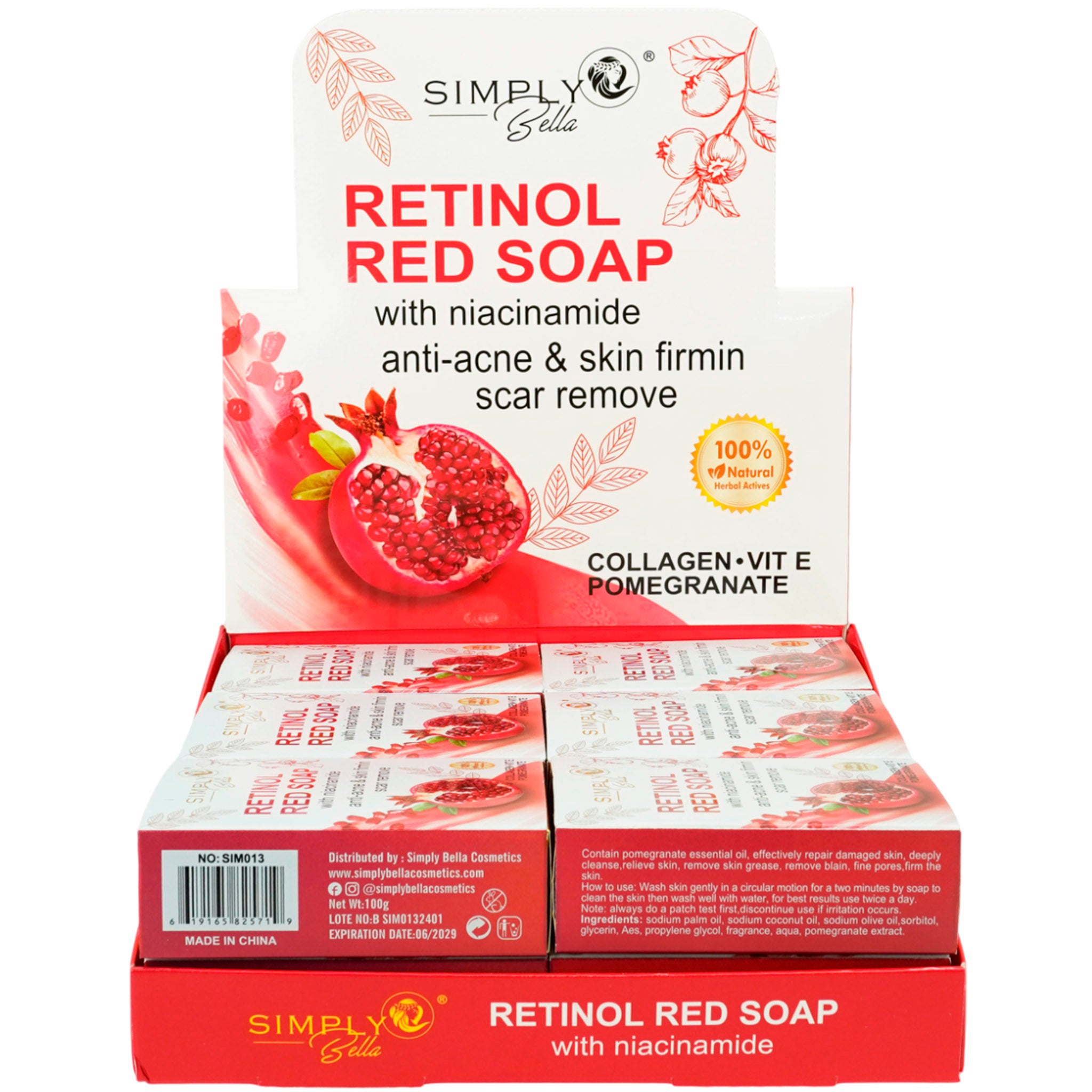 (12-pack) Simply Bella Retinol Red Soap
