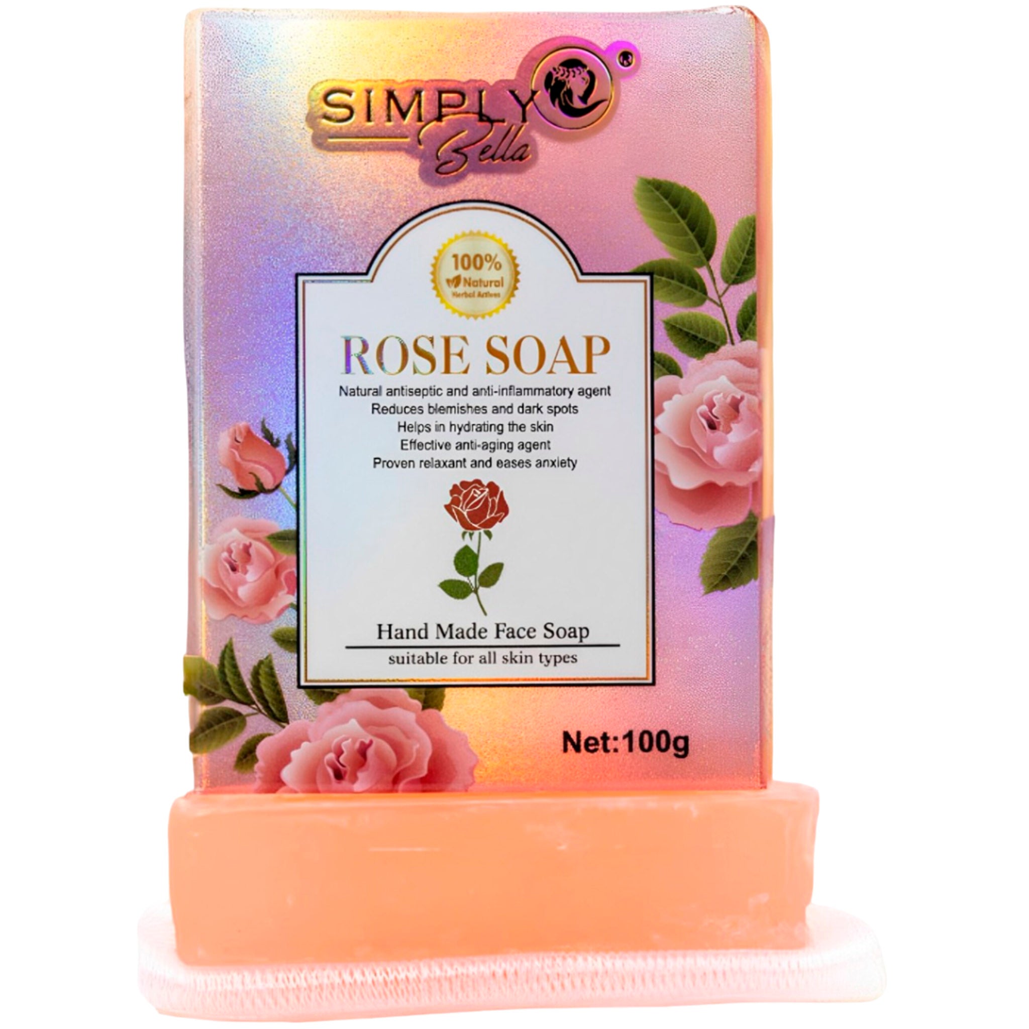(12-pack) Simply Bella Rose Soap - Thumbnail 2
