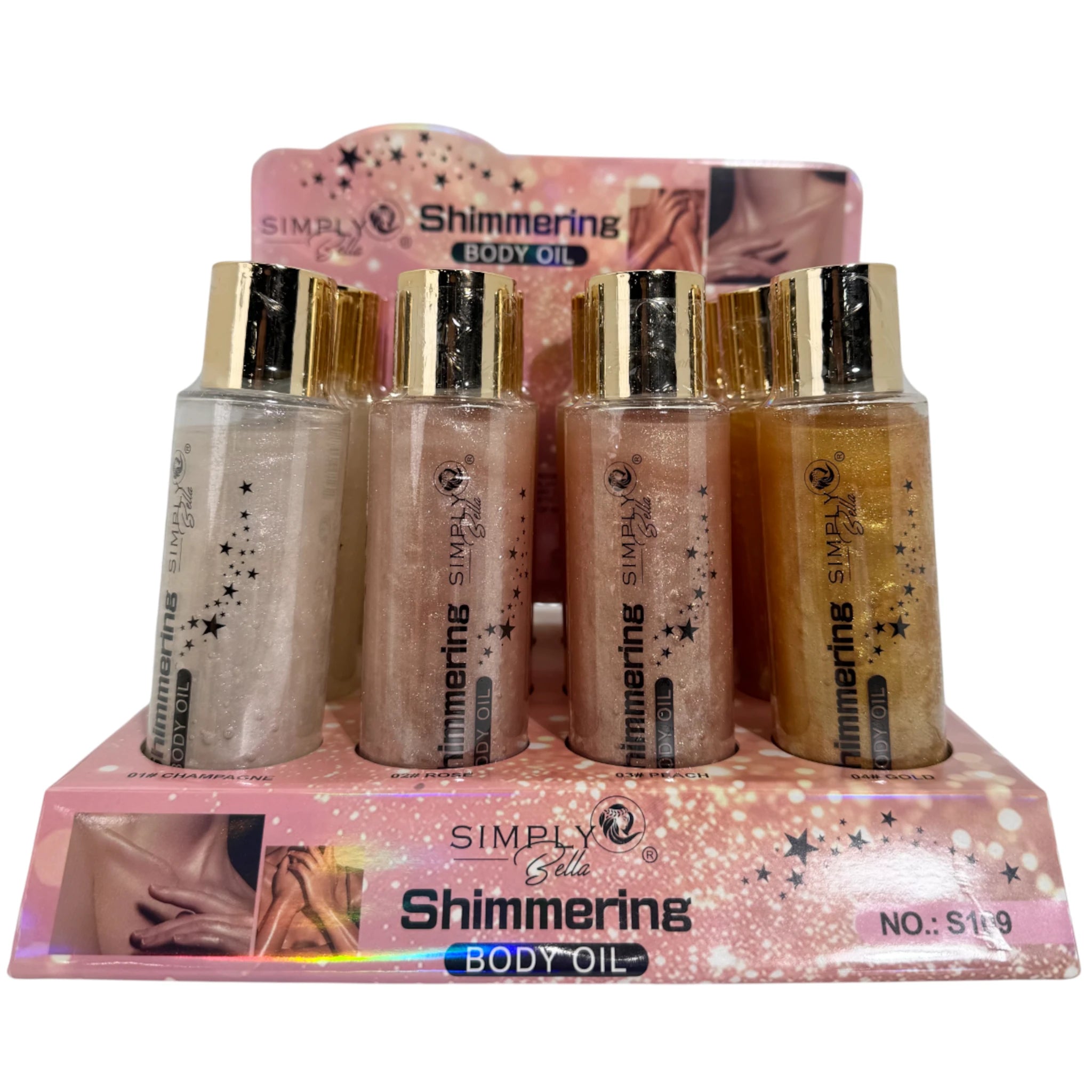 (12-pack) Simply Bella Shimmering Body Oil
