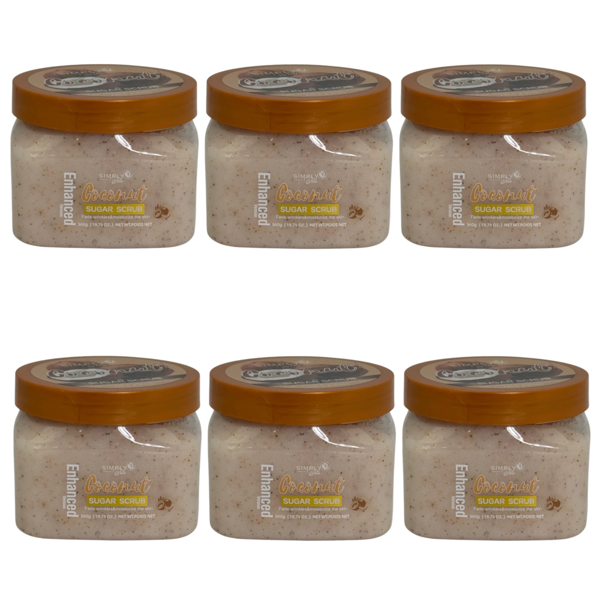 (6-pack) Simply Bella Sugar Scrub Coconut