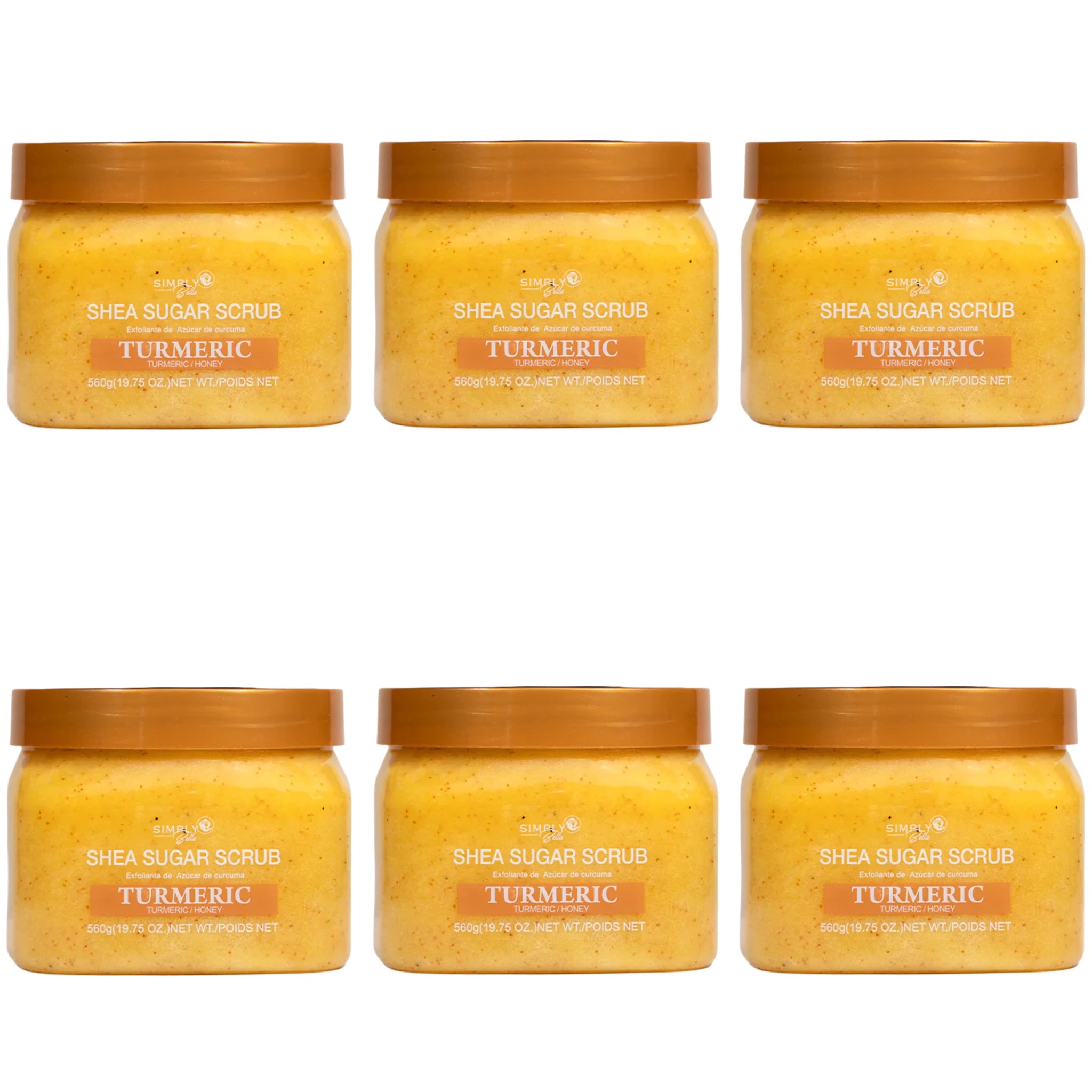 (6-pack) Simply Bella Sugar Scrub Turmeric