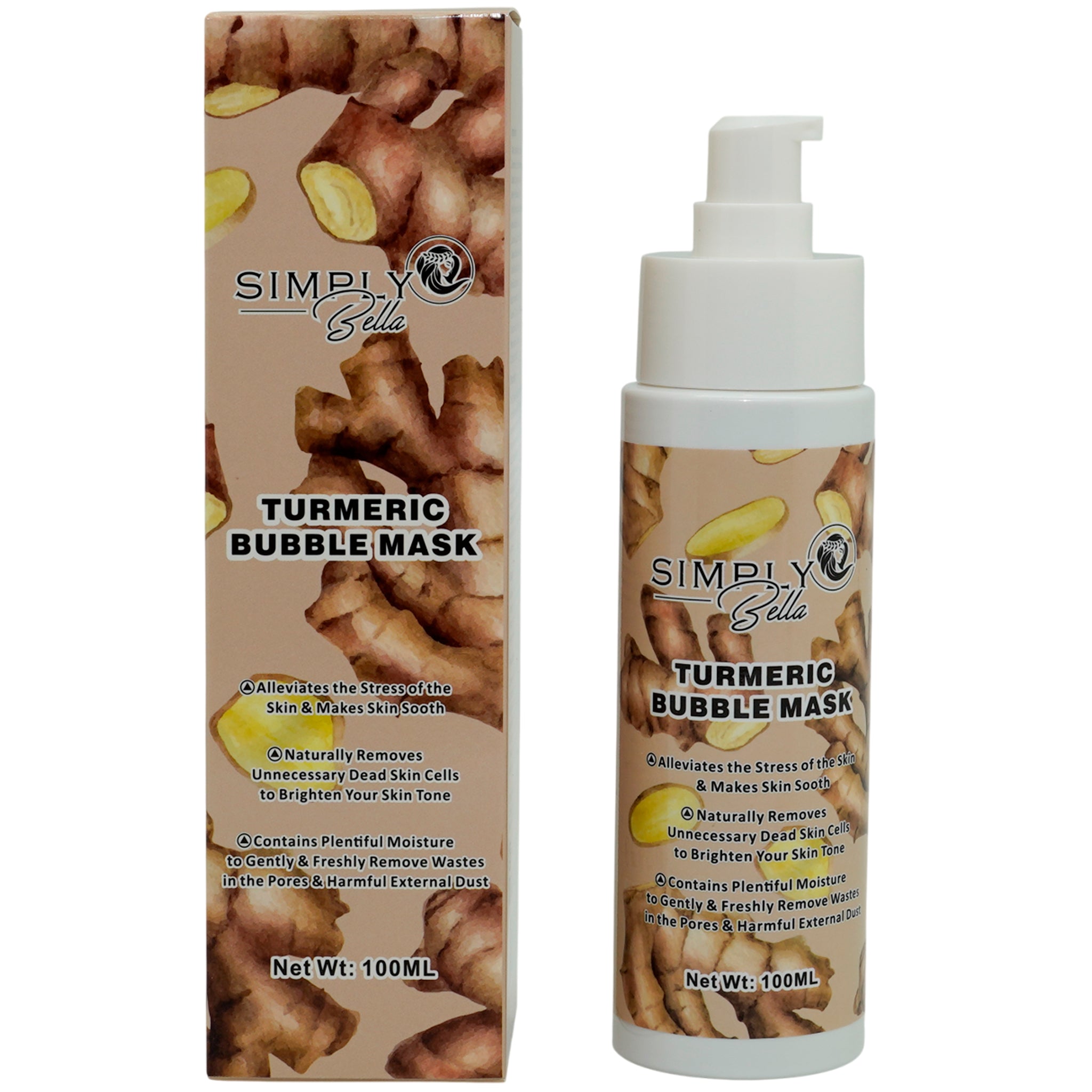 (5-pack) Simply Bella Turmeric Bubble Mask