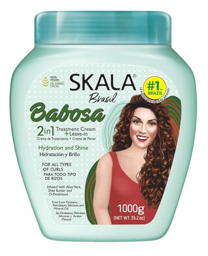 Skala Brasil Babosa 2 In 1 Treatment Cream 1000g Hydration and Shine for Curly - Thumbnail 3