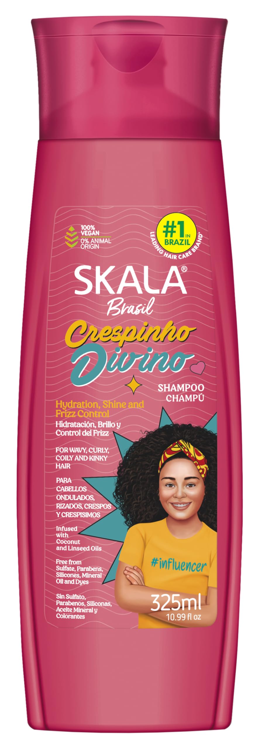 Skala Divine Crespinho Shampoo 100% Vegan This Line Is Enriched With Vitamin A