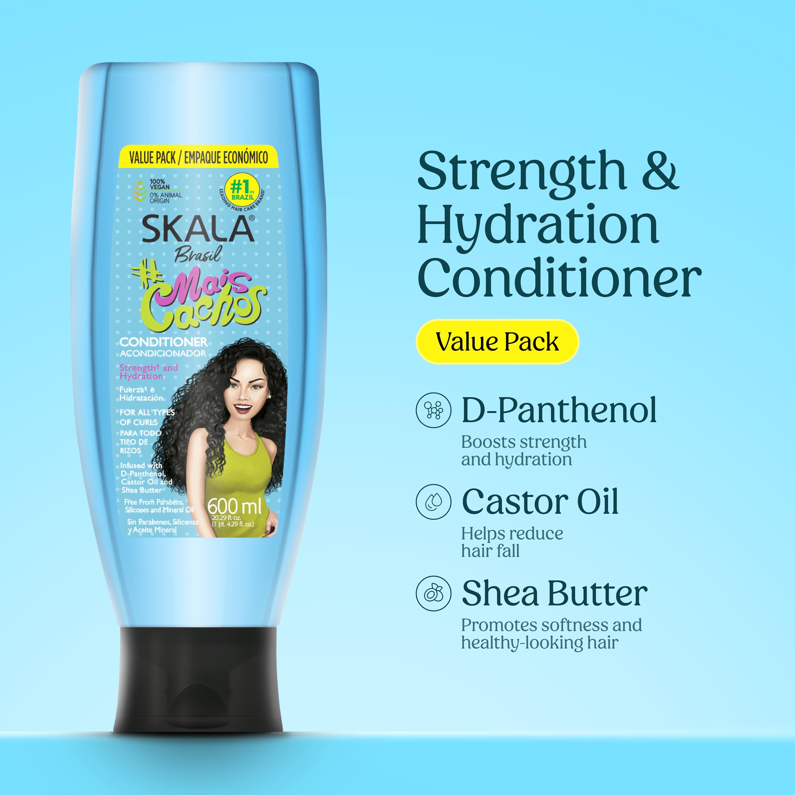 Skala Expert Conditioner #maiscachos 10.99 Fl Oz Moisturizing Detangling for