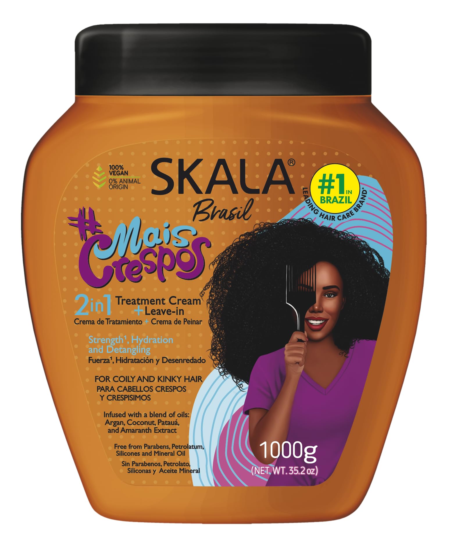 Skala Mais Crespos Super Curly Hair Type 4abc Hydrate Eliminate Frizz 2 In 1 - Thumbnail 2