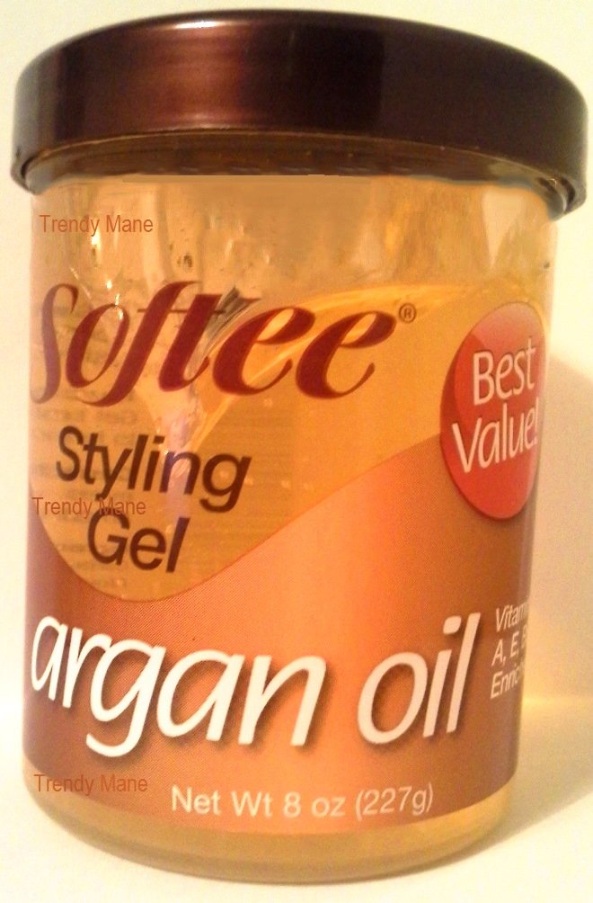 Softee Argan Oil Styling Gel Yellow 8 oz - Thumbnail 2