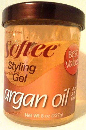 Softee Argan Oil Styling Gel Yellow 8 oz - Thumbnail 3