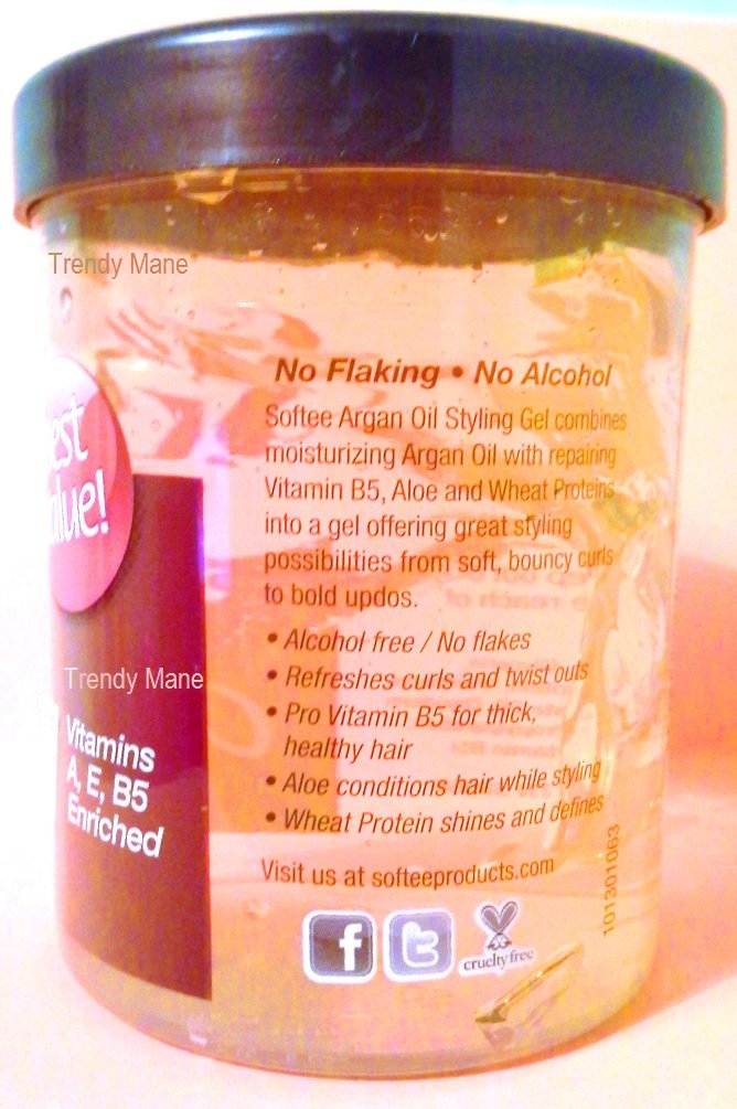 Softee Argan Oil Styling Gel Yellow 8 oz