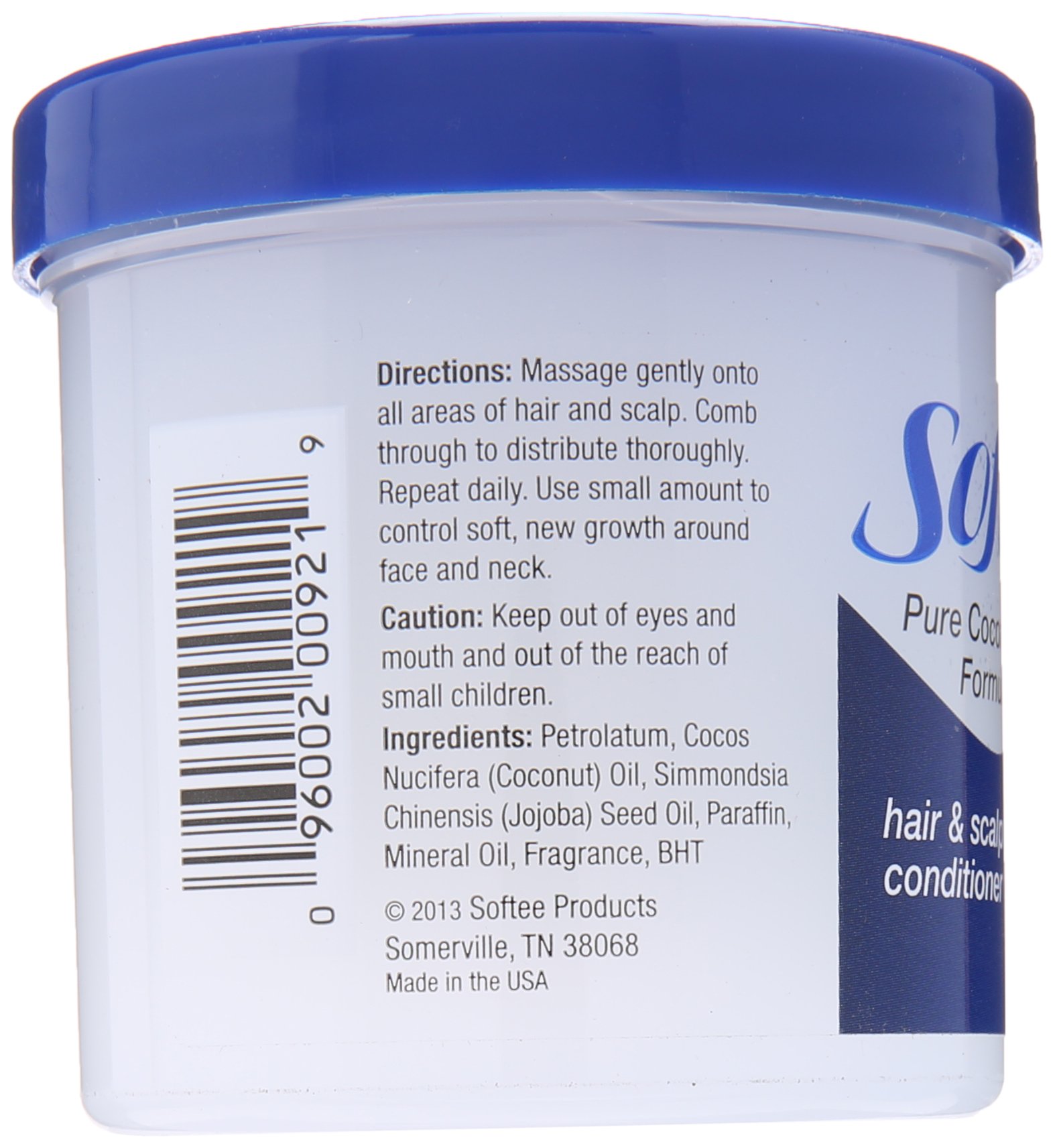 Softee Coconut Oil Hair and Scalp Conditioner 5 oz - Thumbnail 2