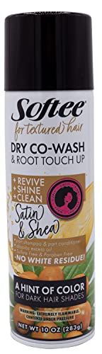 Softee Dry Shampoo Conditioner Co Wash Root Touch Up Refresh Satin Shea 10 oz - Thumbnail 2