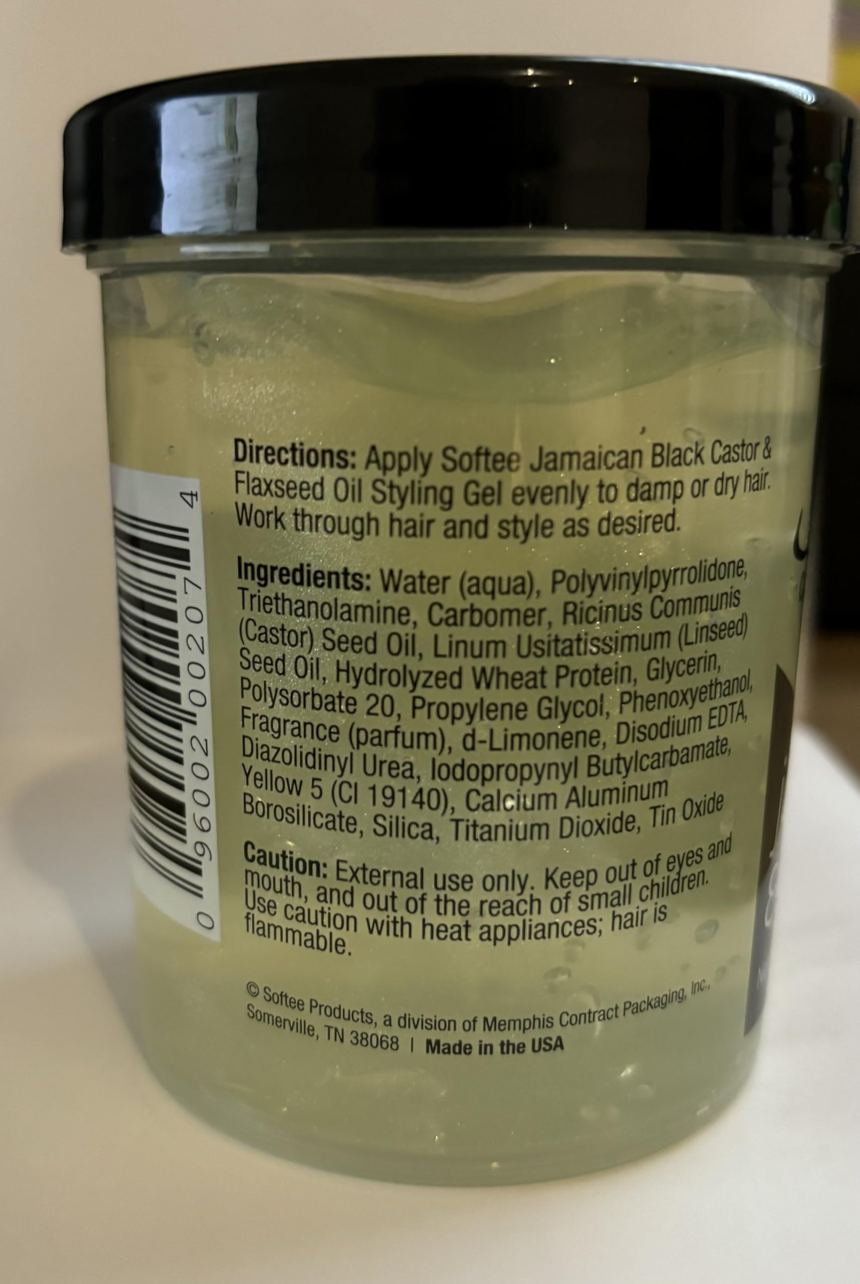 Softee Softee Jamaican Black Castor Flaxseed Oil Styling Gel Green 8 oz - Thumbnail 3