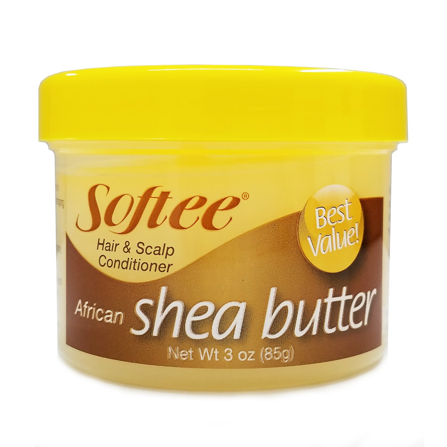 Softee African Shea Butter Hair Scalp Conditioner Yellow 3 oz