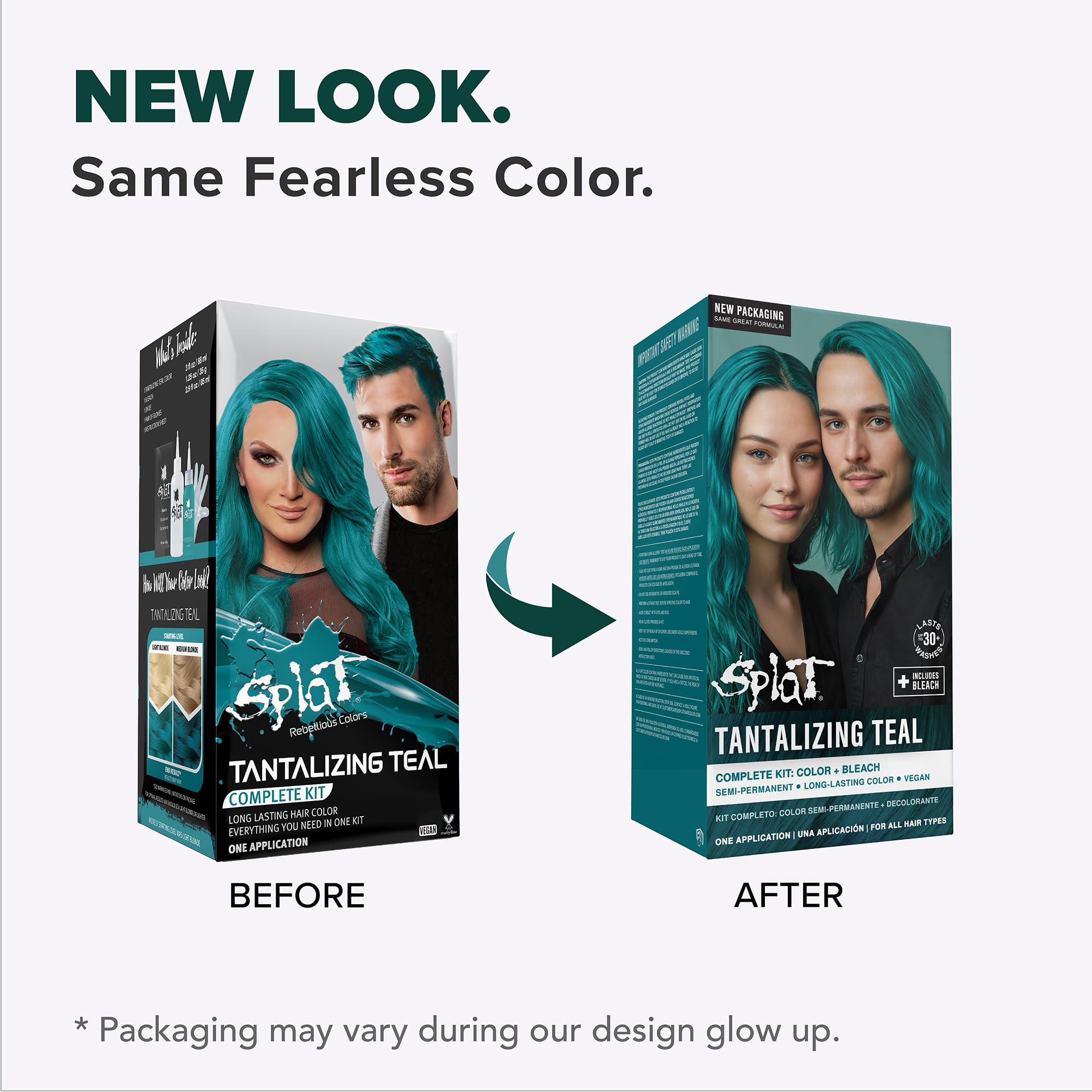 Splat Tantalizing Teal Semi Permanent Hair Dye Kit With Bleach 1 Application - Thumbnail 2