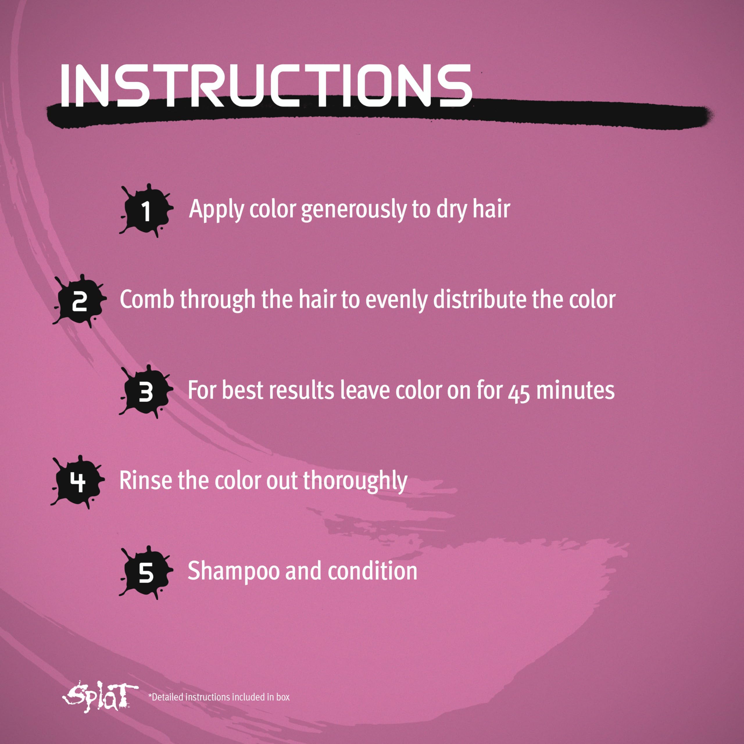 Splat Midnight Rosetta Semi Permanent Hair Dye Kit for Blondes 1 Application (Set) - Thumbnail 3