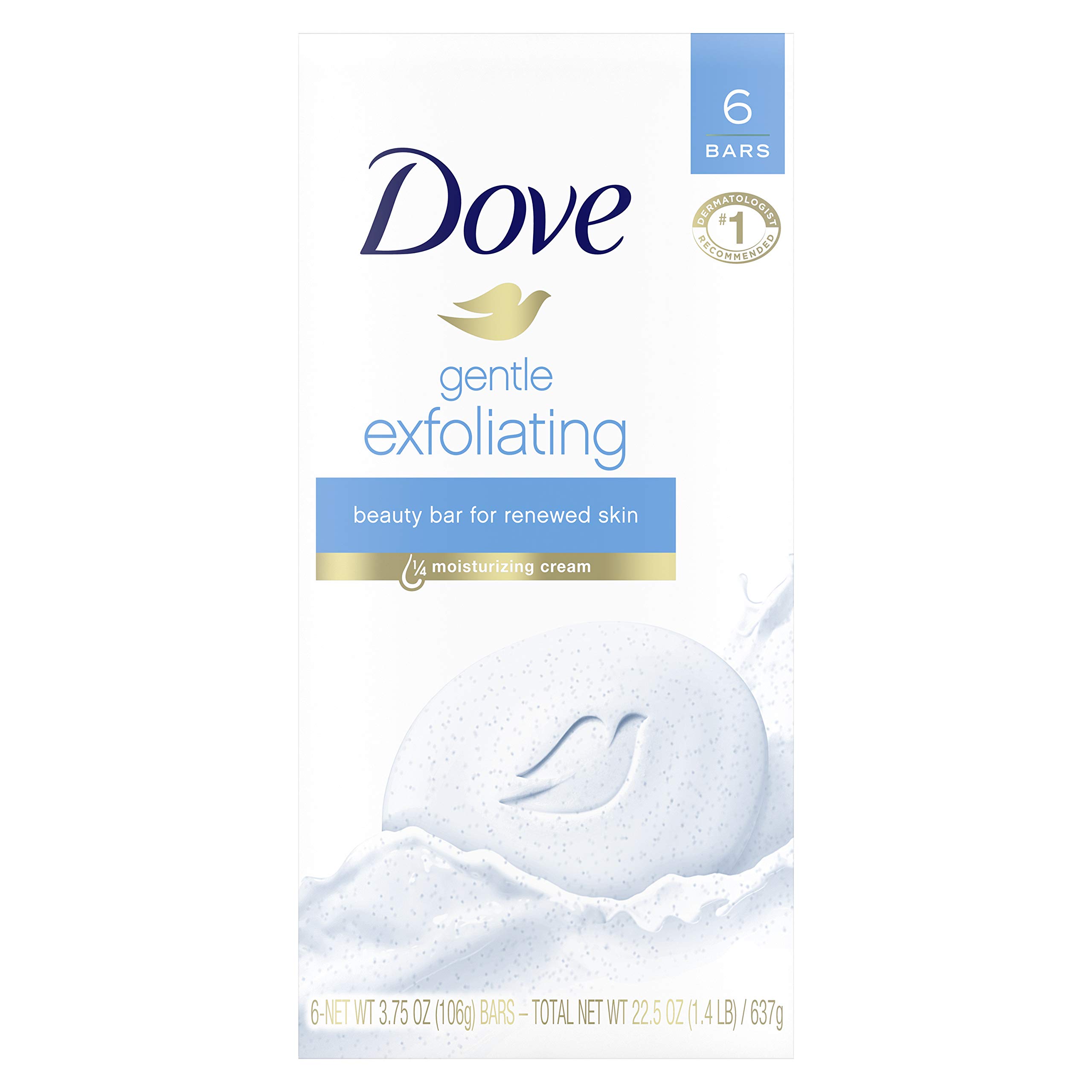 Dove Beauty Bar for Softer Skin Gentle Exfoliating More Moisturizing Than Bar