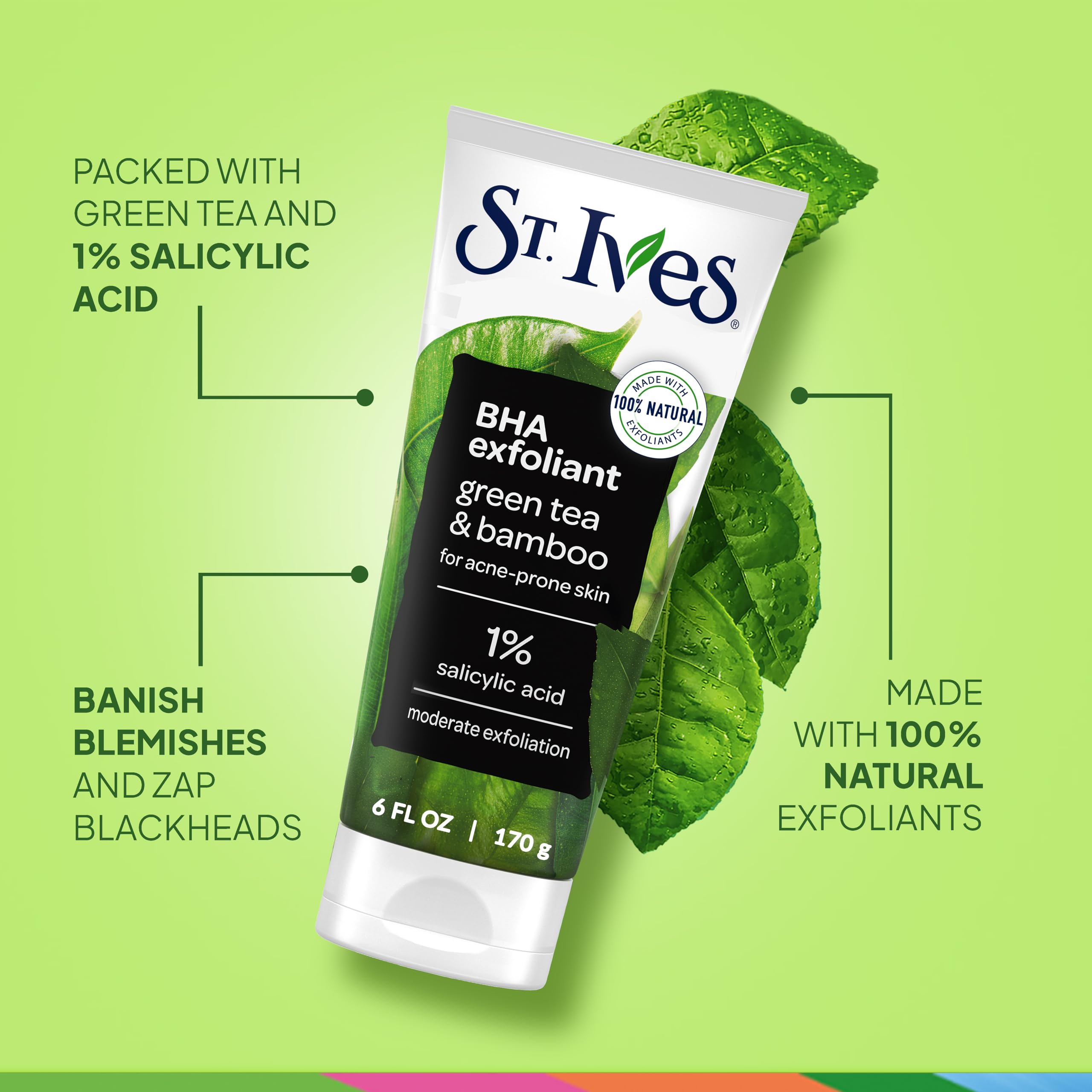 St. Ives Blackhead Clearing Face Scrub Clears Blackheads Unclogs Pores Green - Thumbnail 3