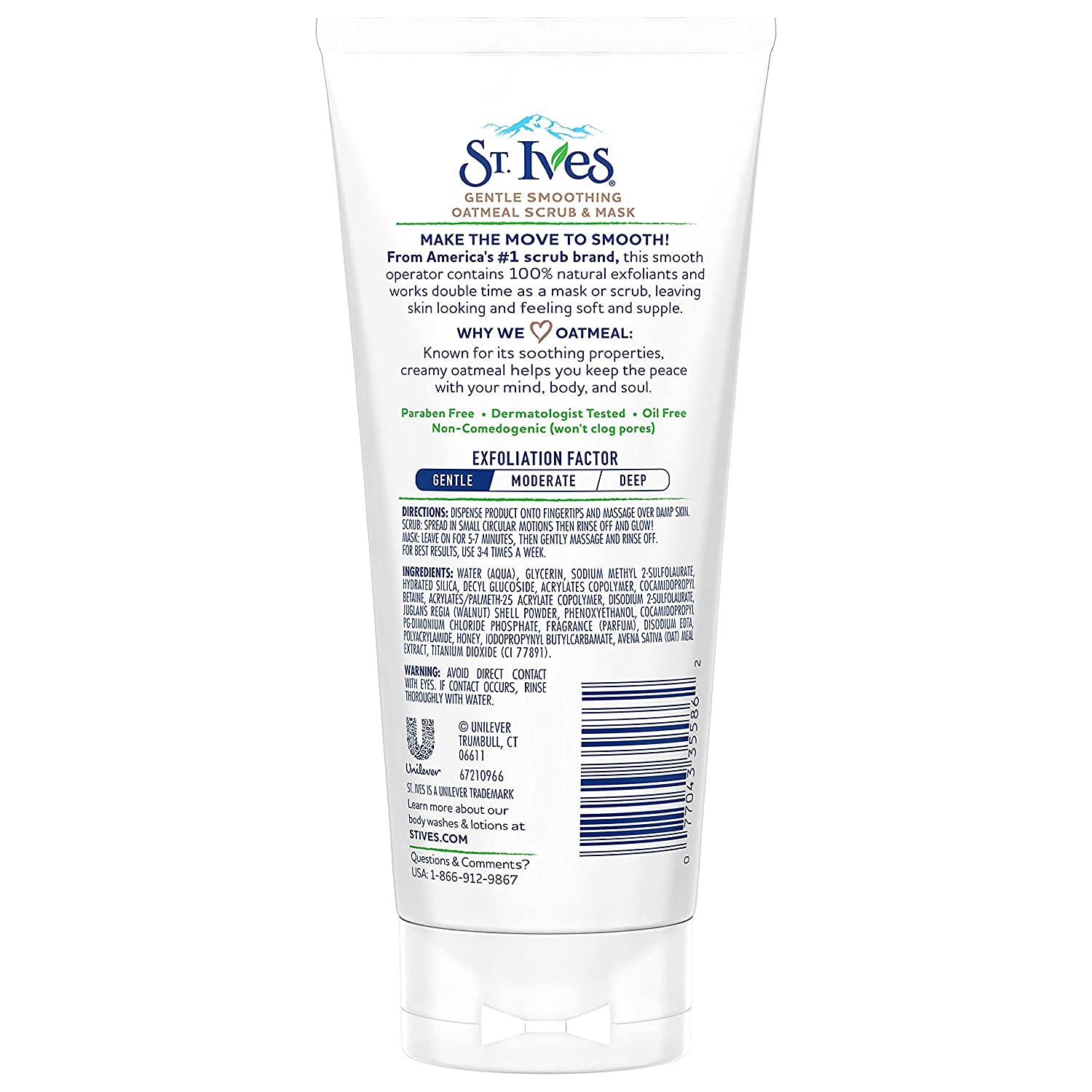St. Ives Nourishing and Smoothing Face Scrub and Mask With Oats 6 oz - Thumbnail 1