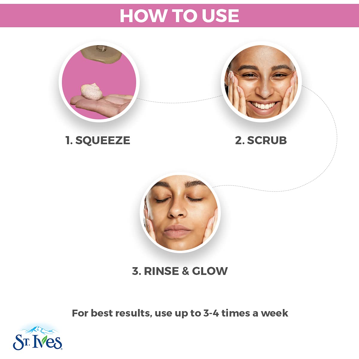 St. Ives Radiant Skin Face Scrub for Dull Skin Pink Lemon and Mandarin Orange - Thumbnail 3