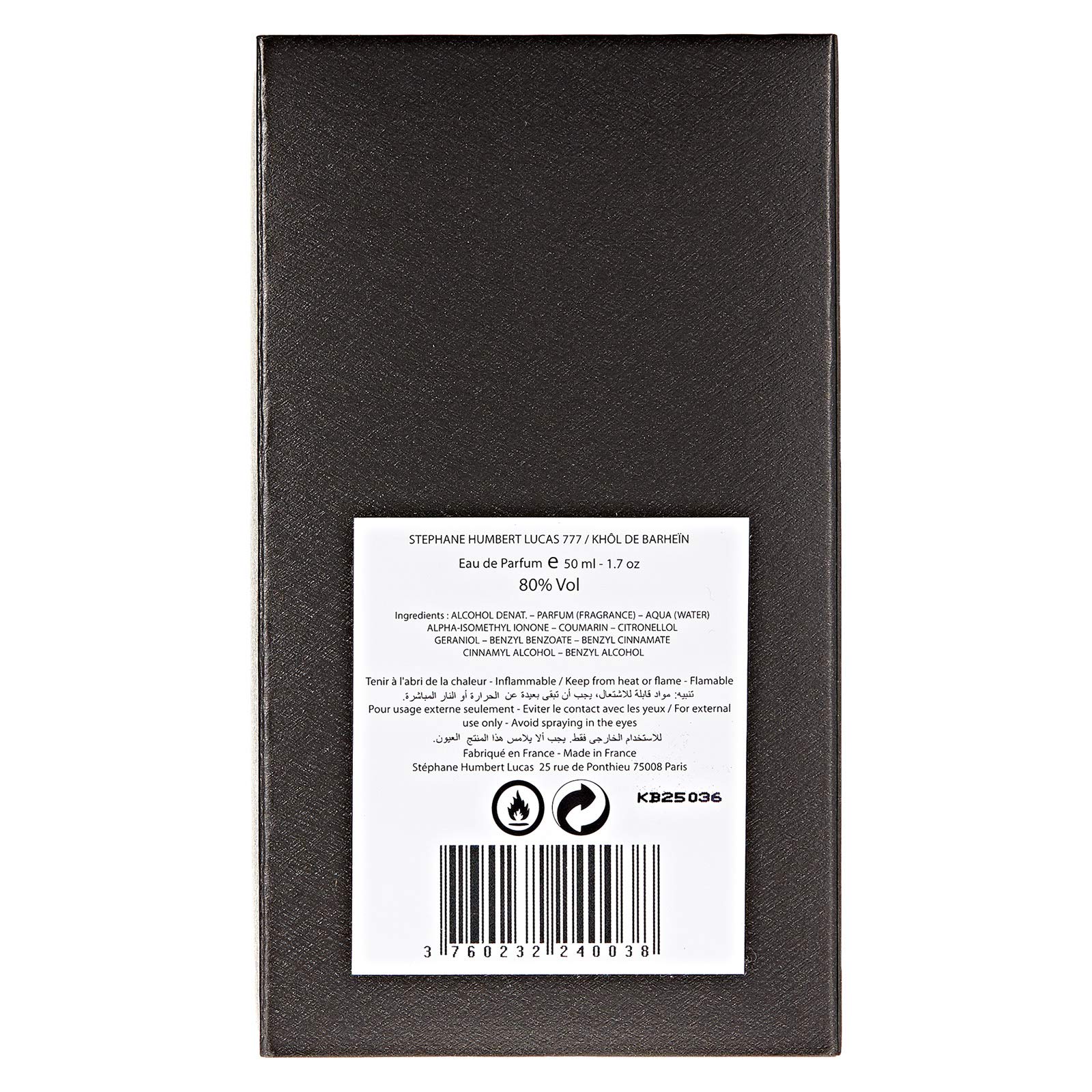 Stephane Humbert Lucas 777 Khol de Bahrein | Unisex Luxury With Violet Iris - Thumbnail 3