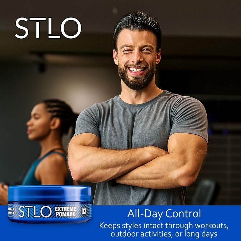 Stlo Extreme Pomade Maximum Hold Medium Shine Hair Pomade Women and Children - Thumbnail 2