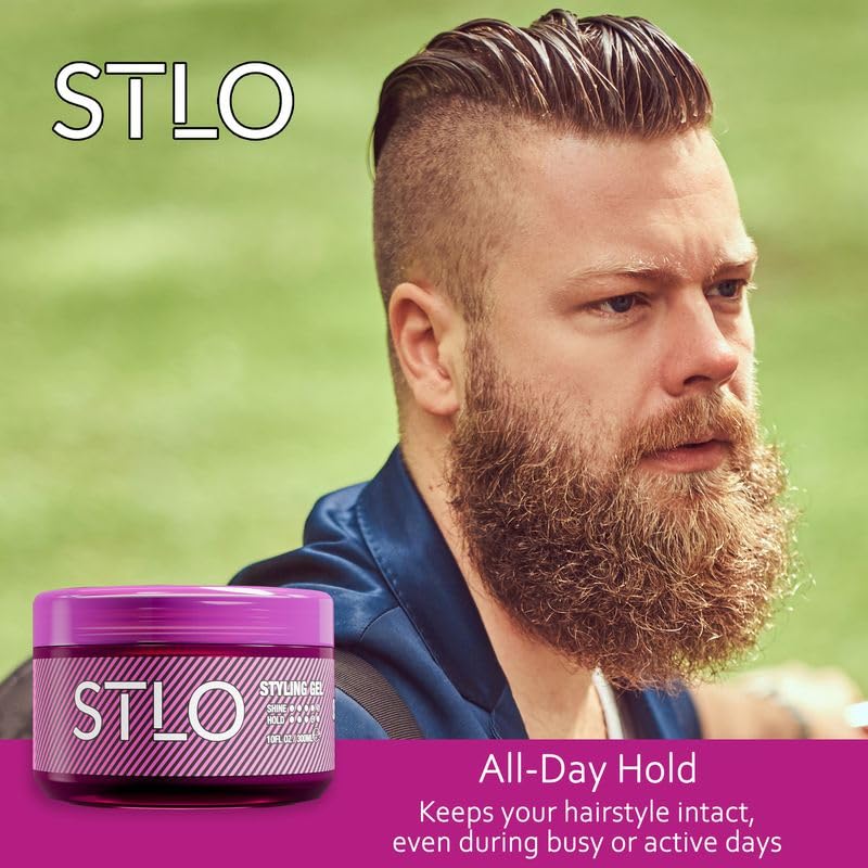 Stlo Gloss Finish Styling Gel Flexible Strong Hold No Flakes Moisture Lock for - Thumbnail 3