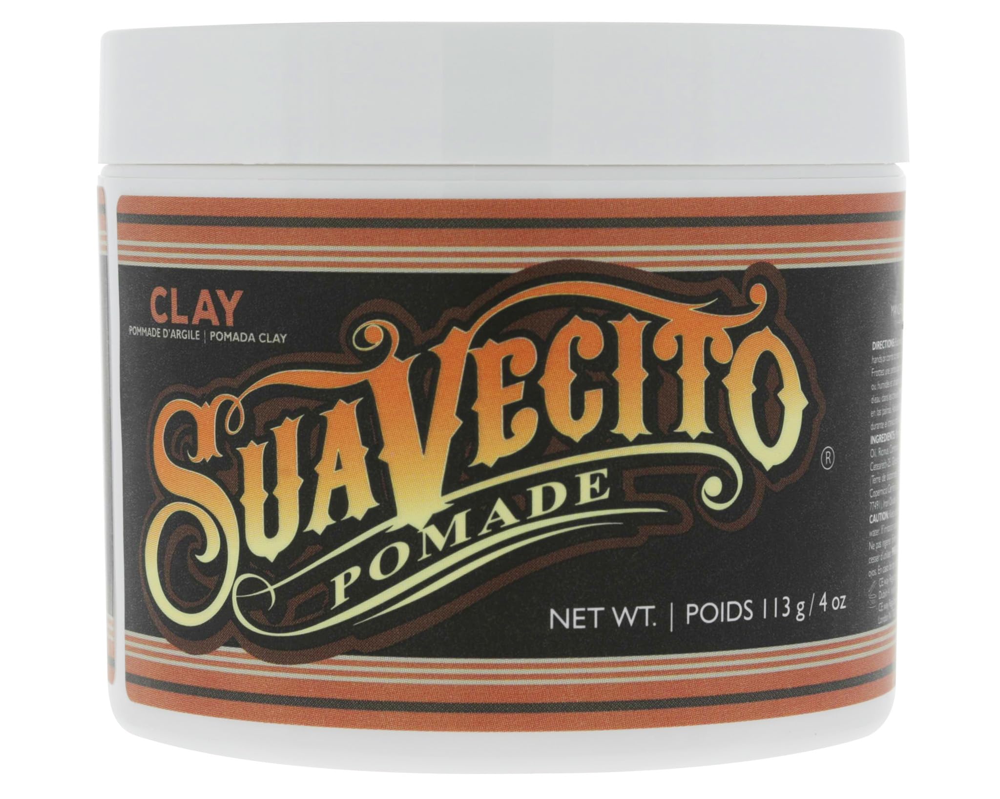 Suavecito Pomade Firme Clay 1 Pack Strong Hold Low Shine Matte Hair Pomade for