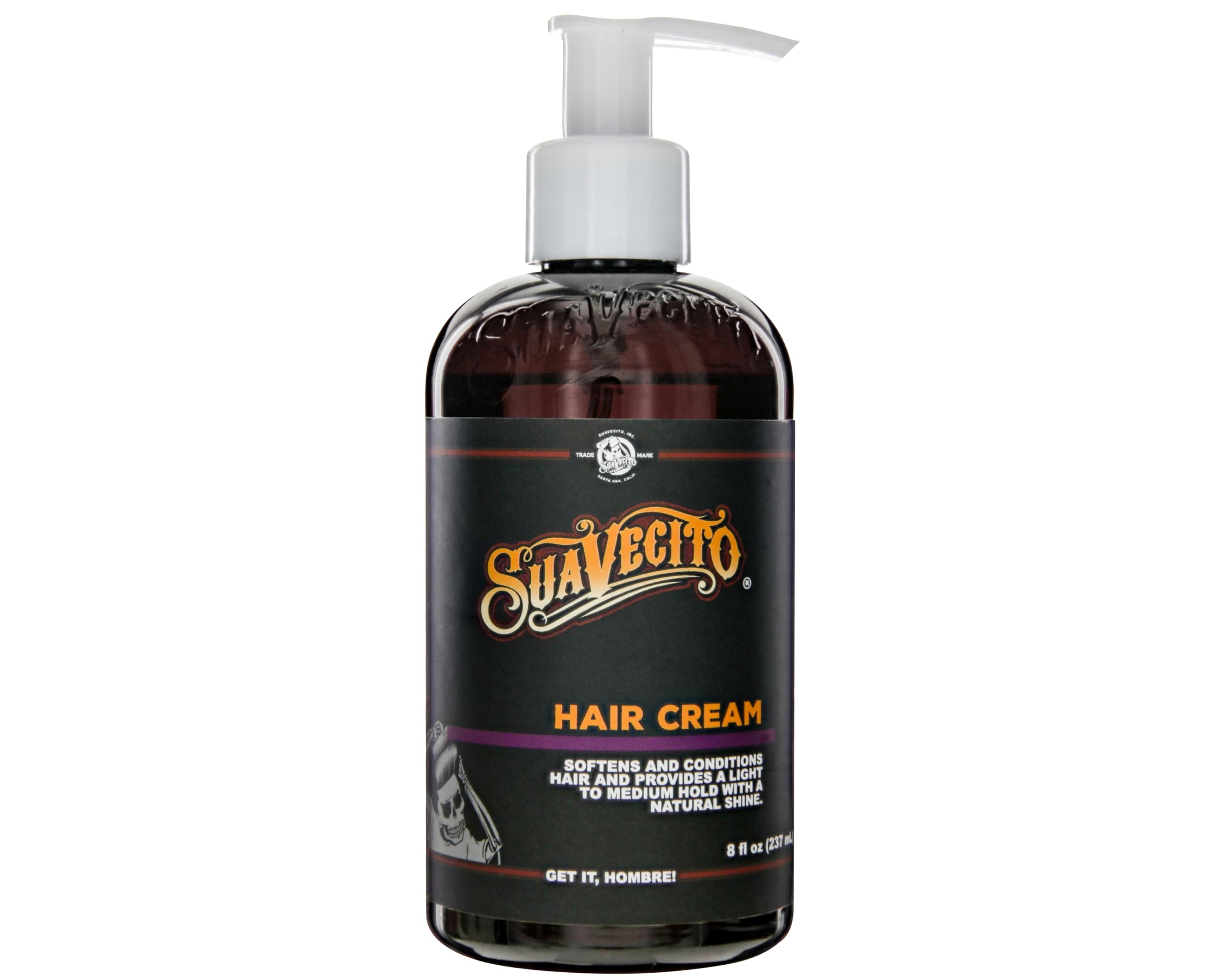 Suavecito Hair Cream Pump Bottle Medium Shine All Day Light Hold 8 oz
