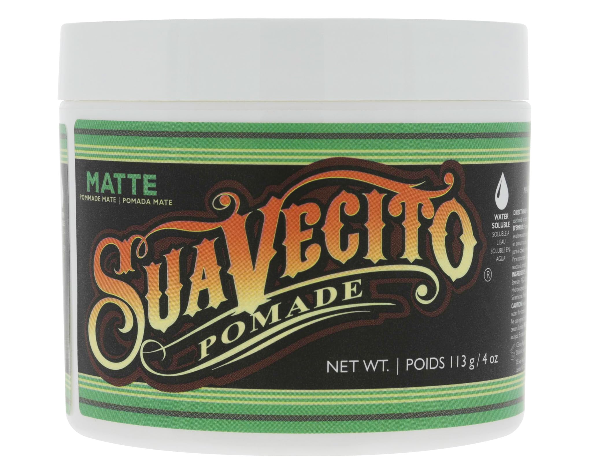 Suavecito Pomade Matte Formula 1 Pack Medium Hold Hair Pomade Matte Hair Paste