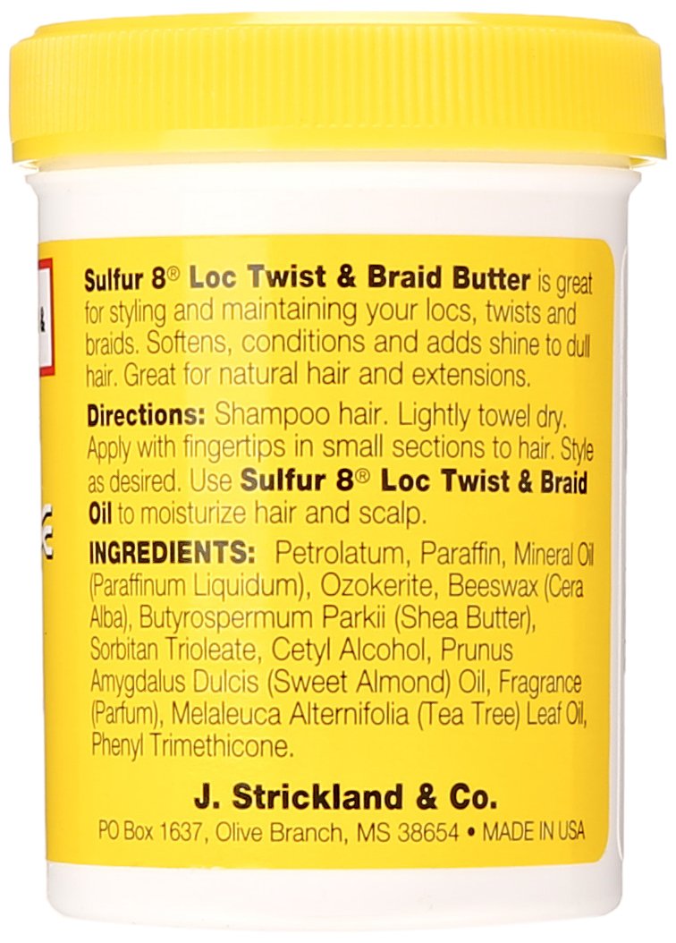 Sulfur 8 Loc Twist Braid Butter Moisturizing Hair Butter for Locs Twists Braids - Thumbnail 2