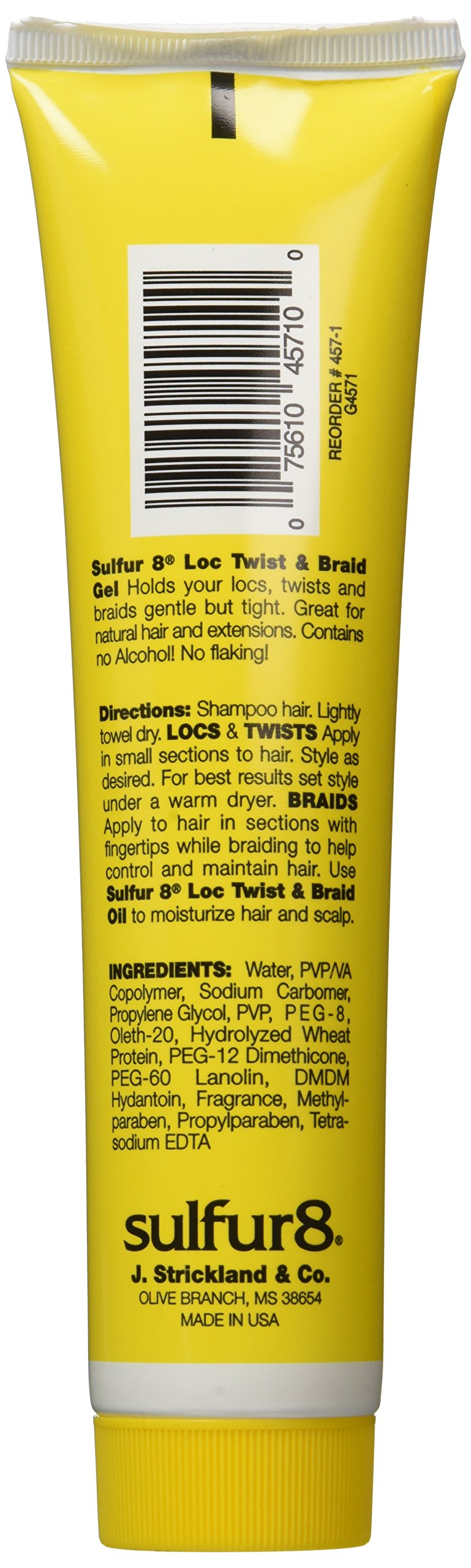 Sulfur8 Loc Twist Braid Gel Moisturizing Styling Gel for Locs Braids Twists - Thumbnail 2