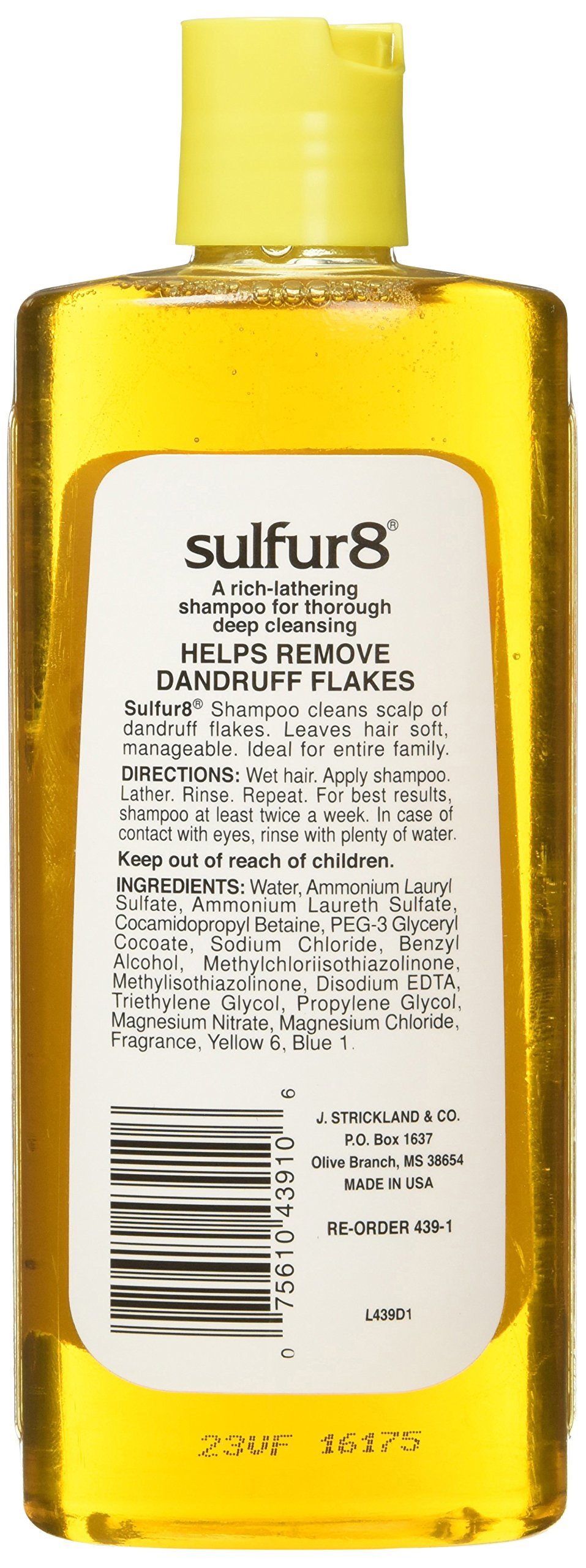 Sulfur8 Clarifying Shampoo 7.5 Fl Oz Removes Dandruff Flakes Restores Scalp Ph