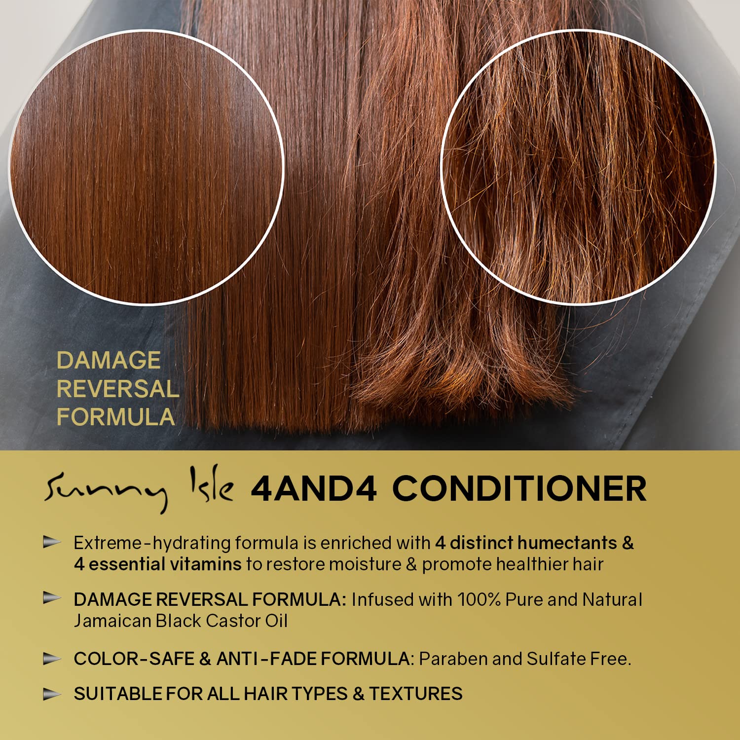 Sunny Isle 4and4 Conditioner 1 Gallon | Professional Grade Formula | Paraben - Thumbnail 2