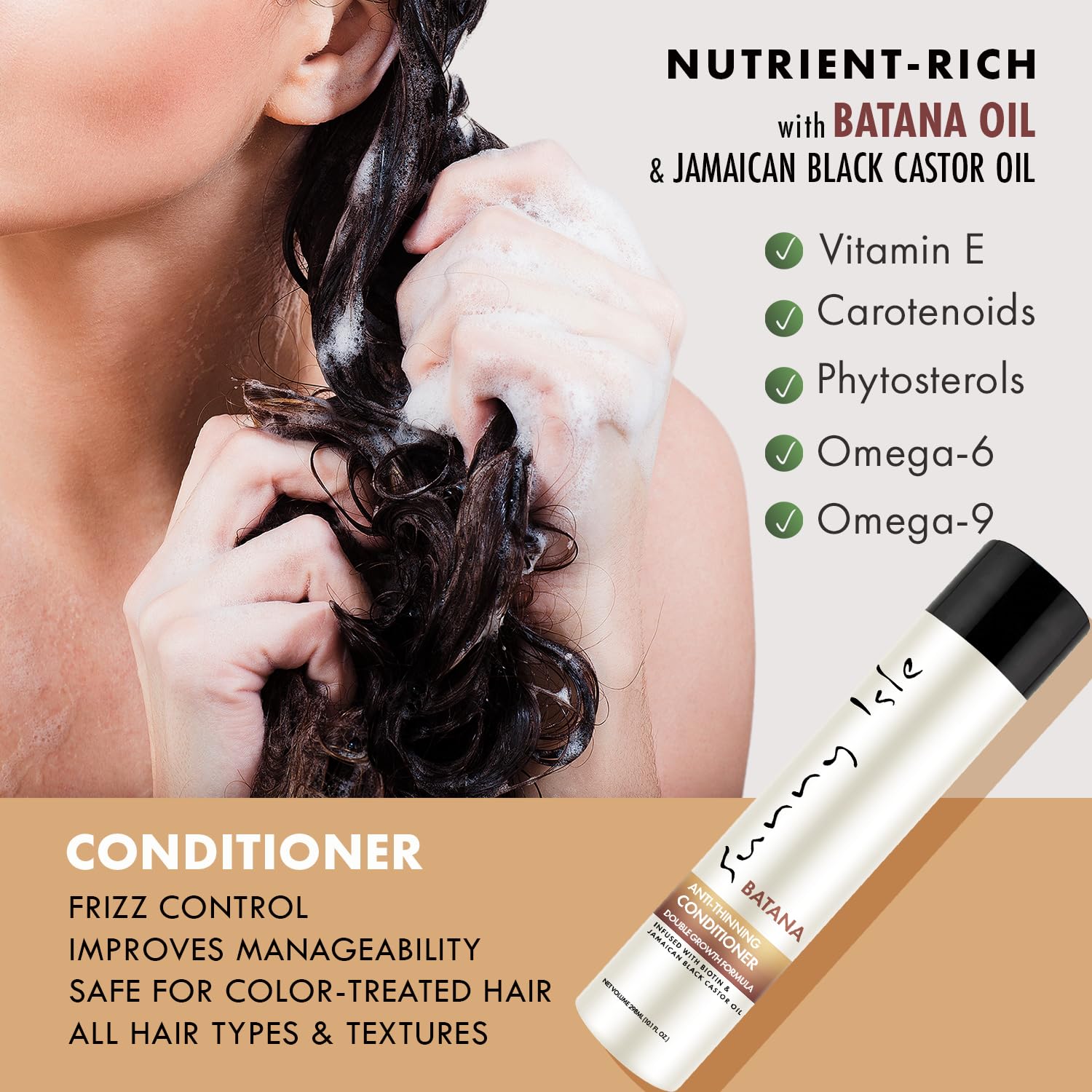 Sunny Isle Batana Anti Thinning Conditioner Infused With Biotin and Jamaican - Thumbnail 3
