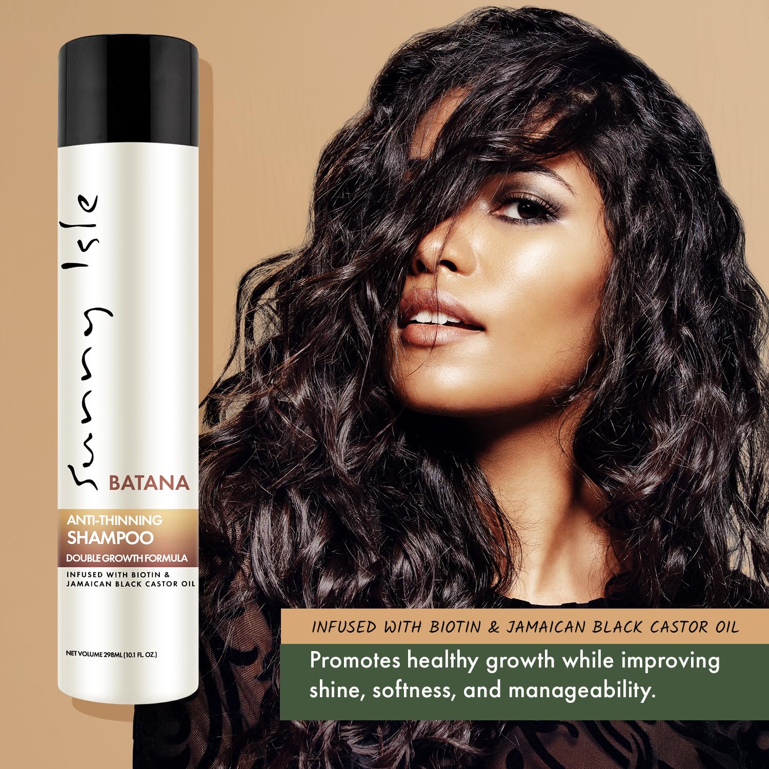 Sunny Isle Batana Anti Thinning Shampoo Infused With Biotin and Jamaican Black - Thumbnail 2