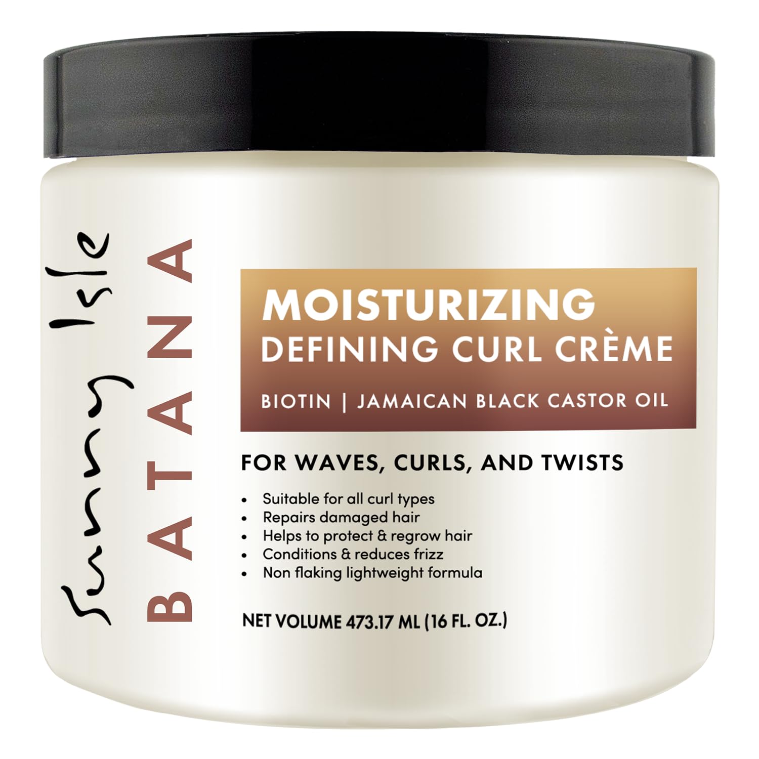 Sunny Isle Batana Moisturizing Defining Curling Crème | Biotin and Jamaican