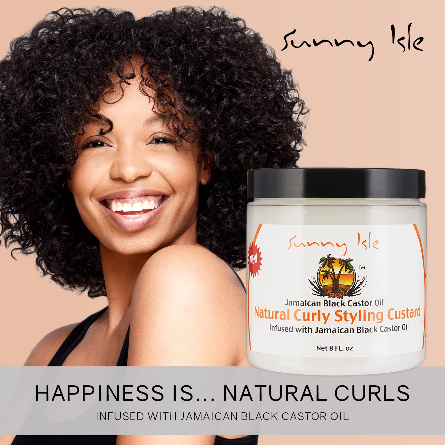 Sunny Isle Jamaican Black Castor Oil Curly Styling Custard | Moisturizing - Thumbnail 2