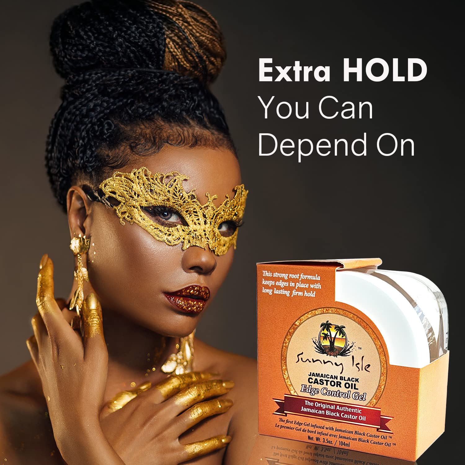 Sunny Isle Jamaican Black Castor Oil Edge Control Gel Adds Moisture Shine To - Thumbnail 2