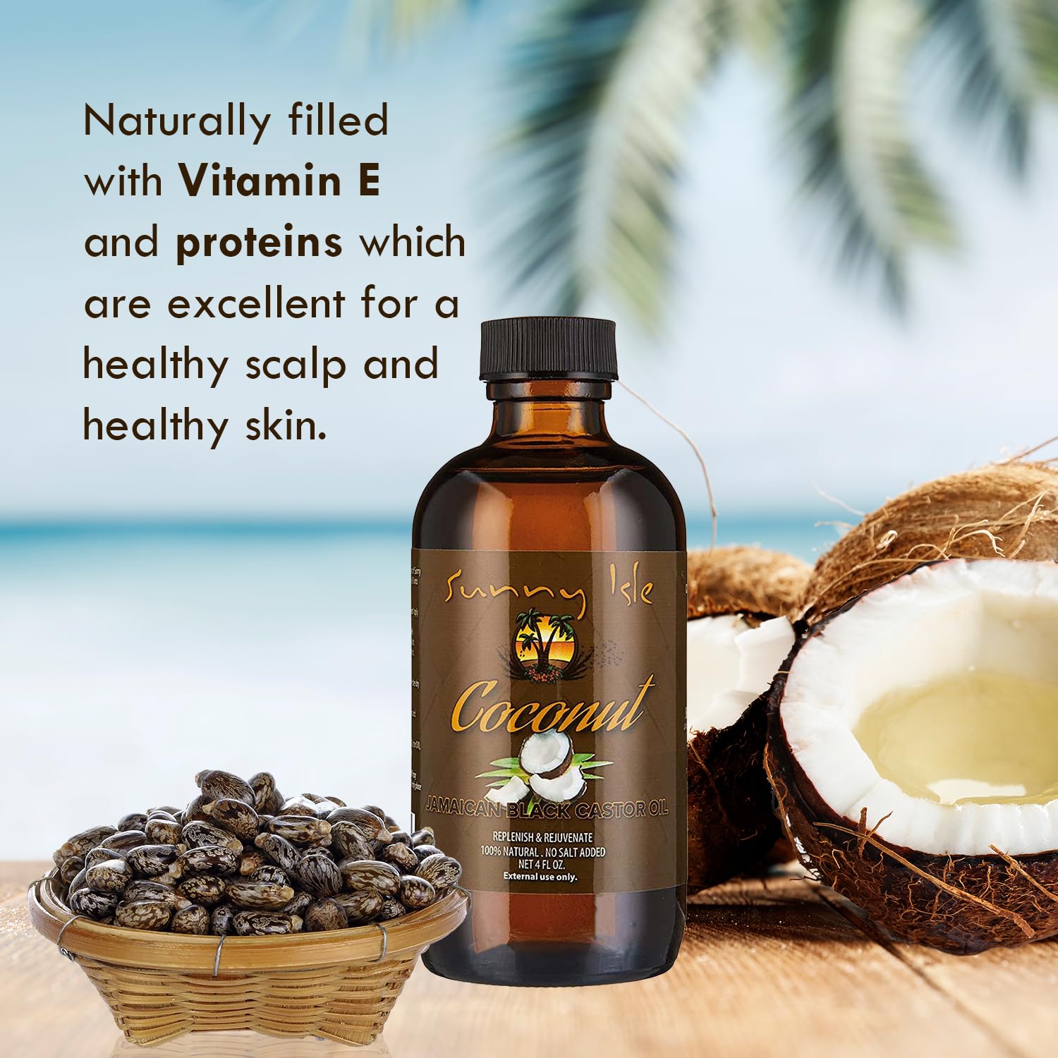 Sunny Isle Coconut Jamaican Black Castor Oil 4 oz - Thumbnail 3