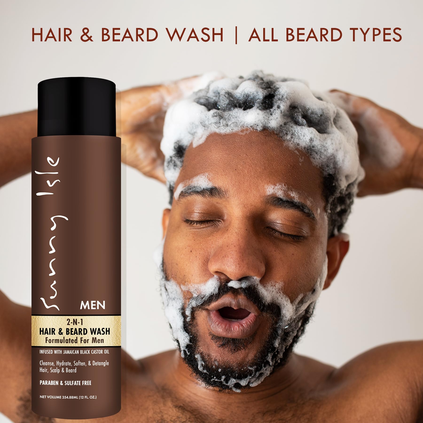 Sunny Isle Jamaican Black Castor Oil 2 N 1 Hair Beard Wash | Cleanses Hydrates - Thumbnail 2
