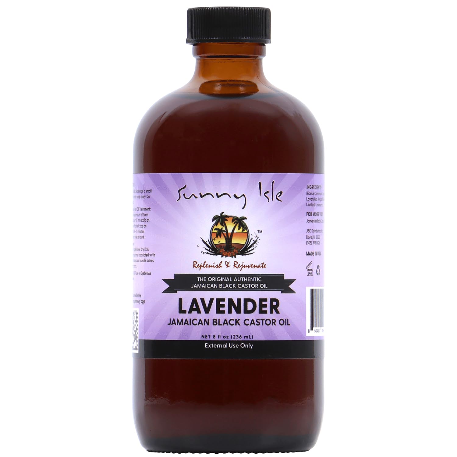 Sunny Isle Lavender Jamaican Black Castor Oil 8 oz