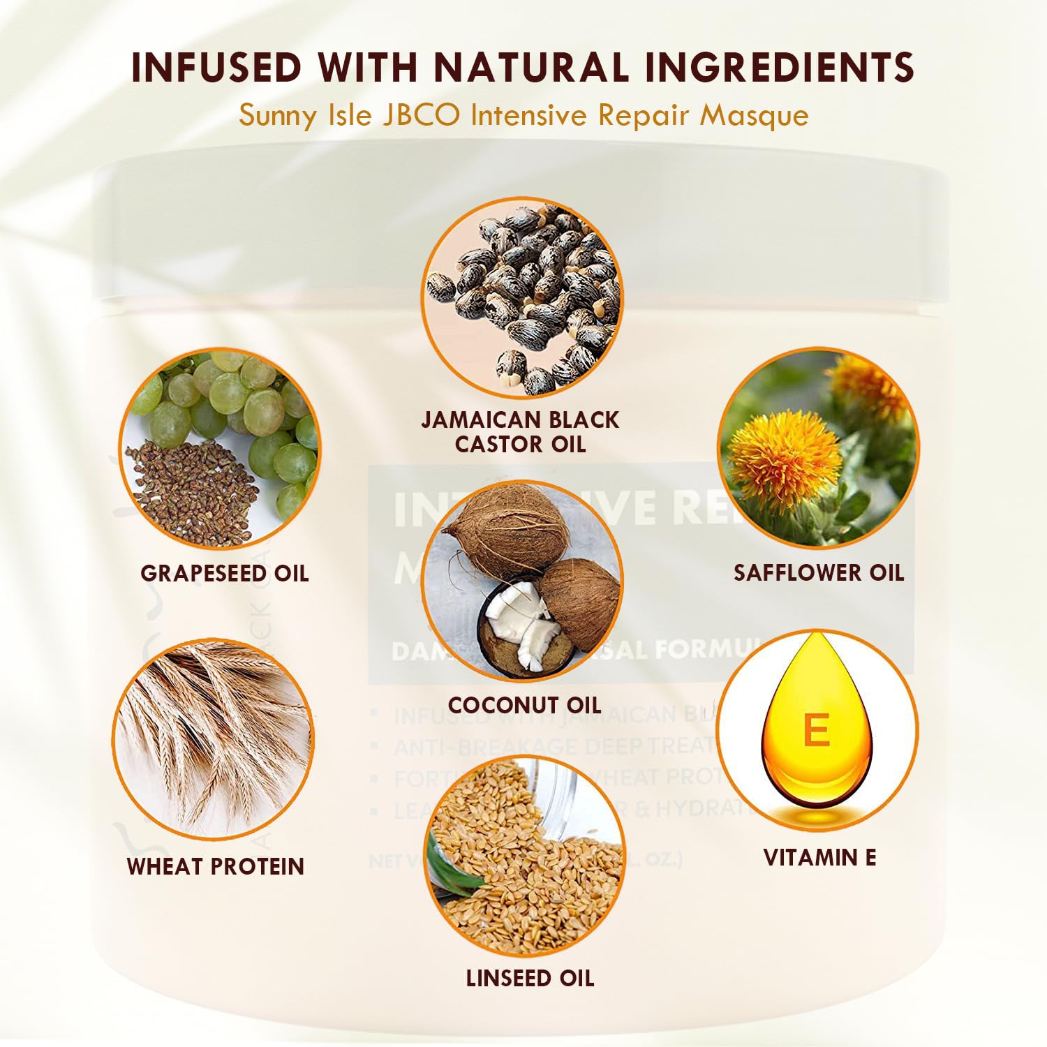 Sunny Isle Jamaican Castor Oil Intensive Repair Masque Black Coconut 16 Fl Oz - Thumbnail 2