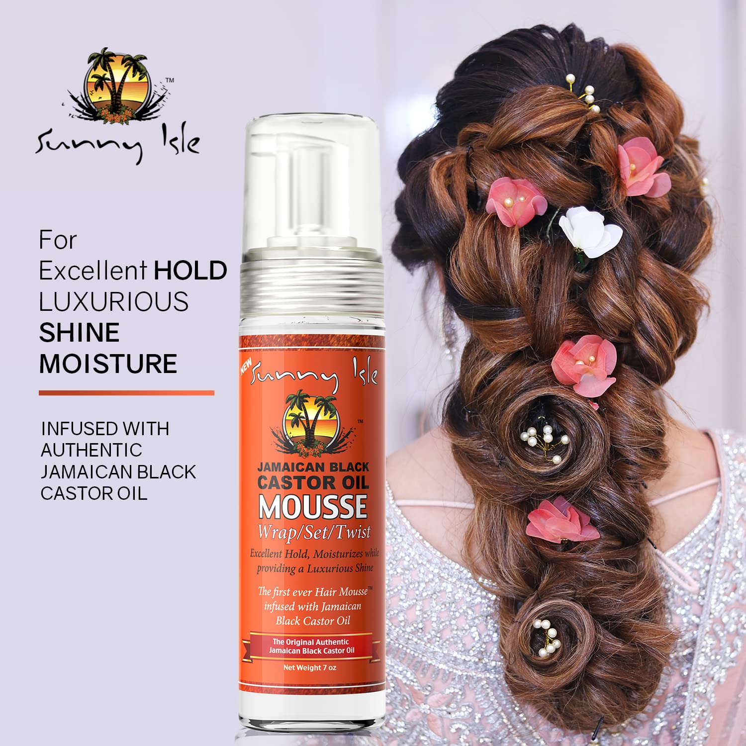 Sunny Isle Jamaican Black Castor Oil Mousse Wrap Set Twist | Excellent Hold - Thumbnail 2